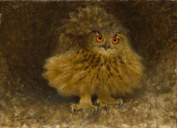 An Eagle Owl by Bruno Liljefors
