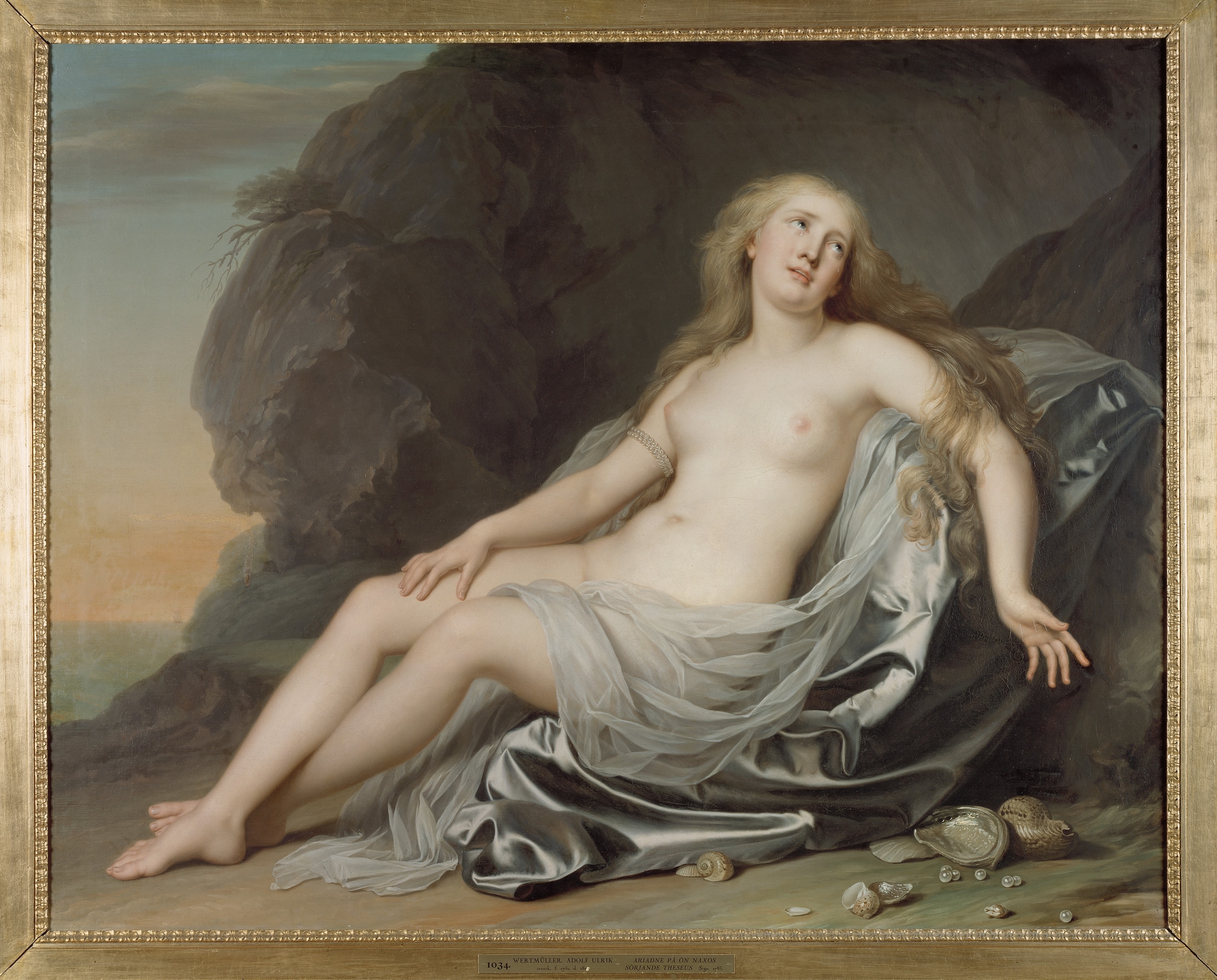 Ariadne Lying on the Shore of Naxos by Adolf Ulrik Wertmüller