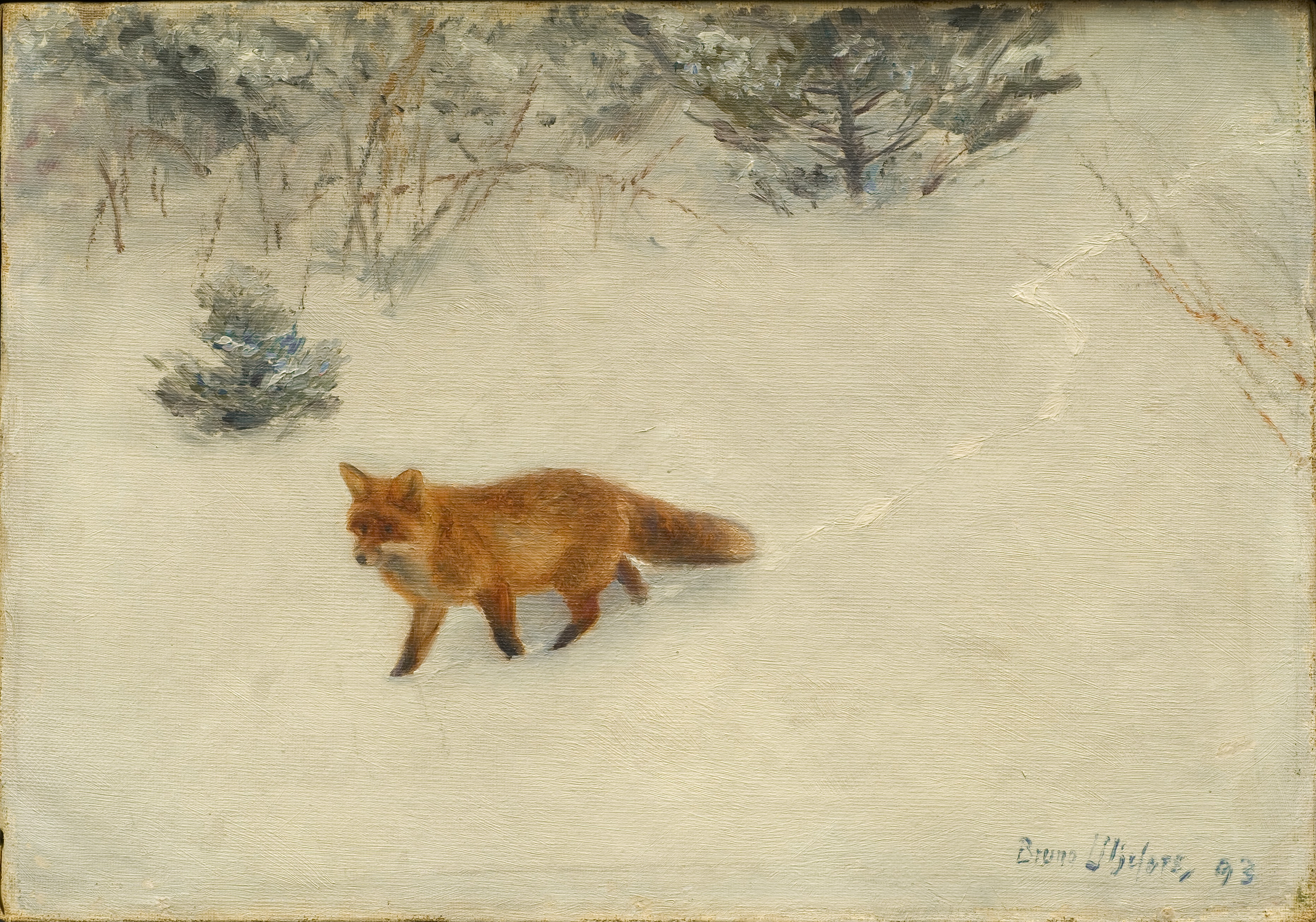 The Fox by Bruno Liljefors
