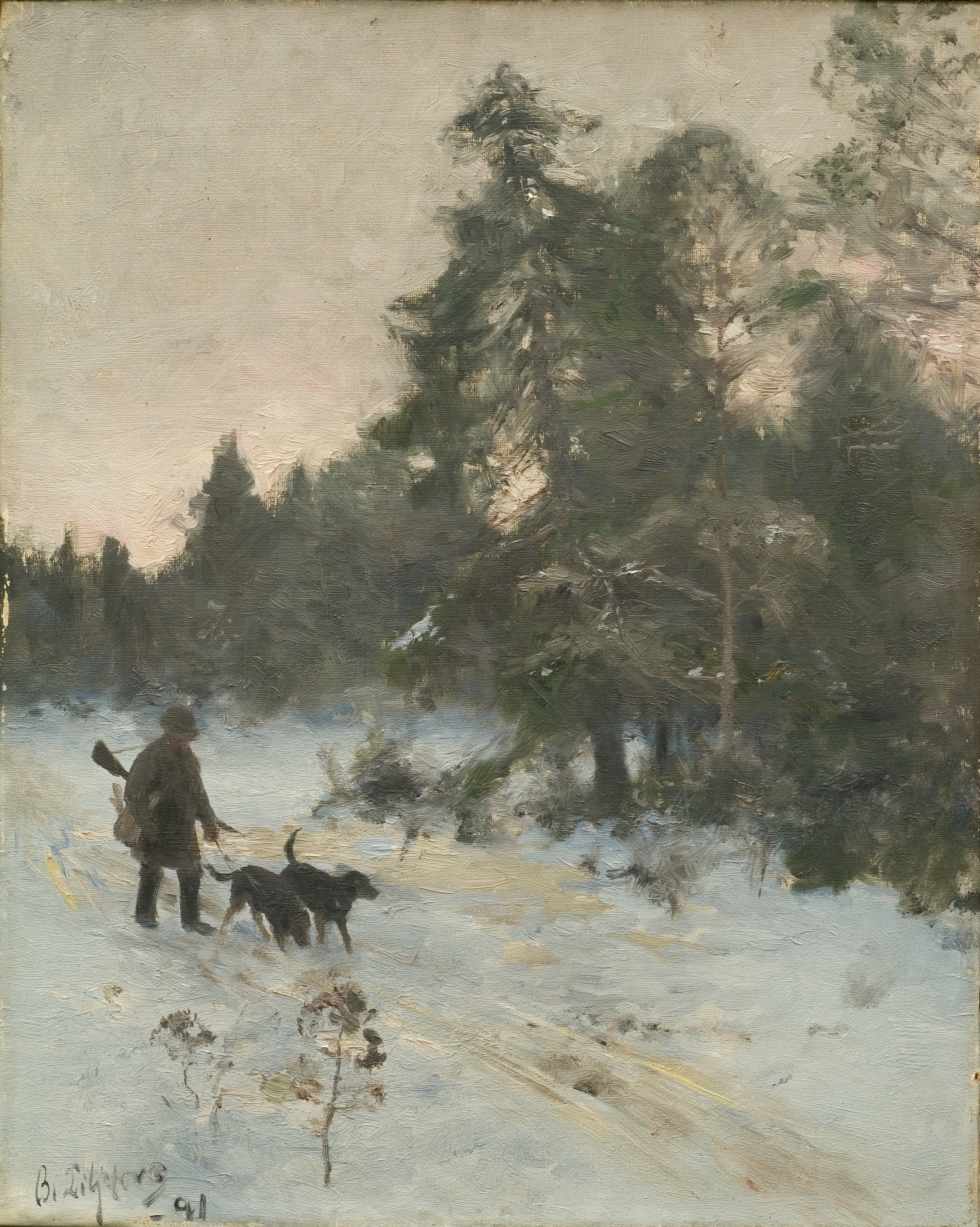 The Hunter by Bruno Liljefors