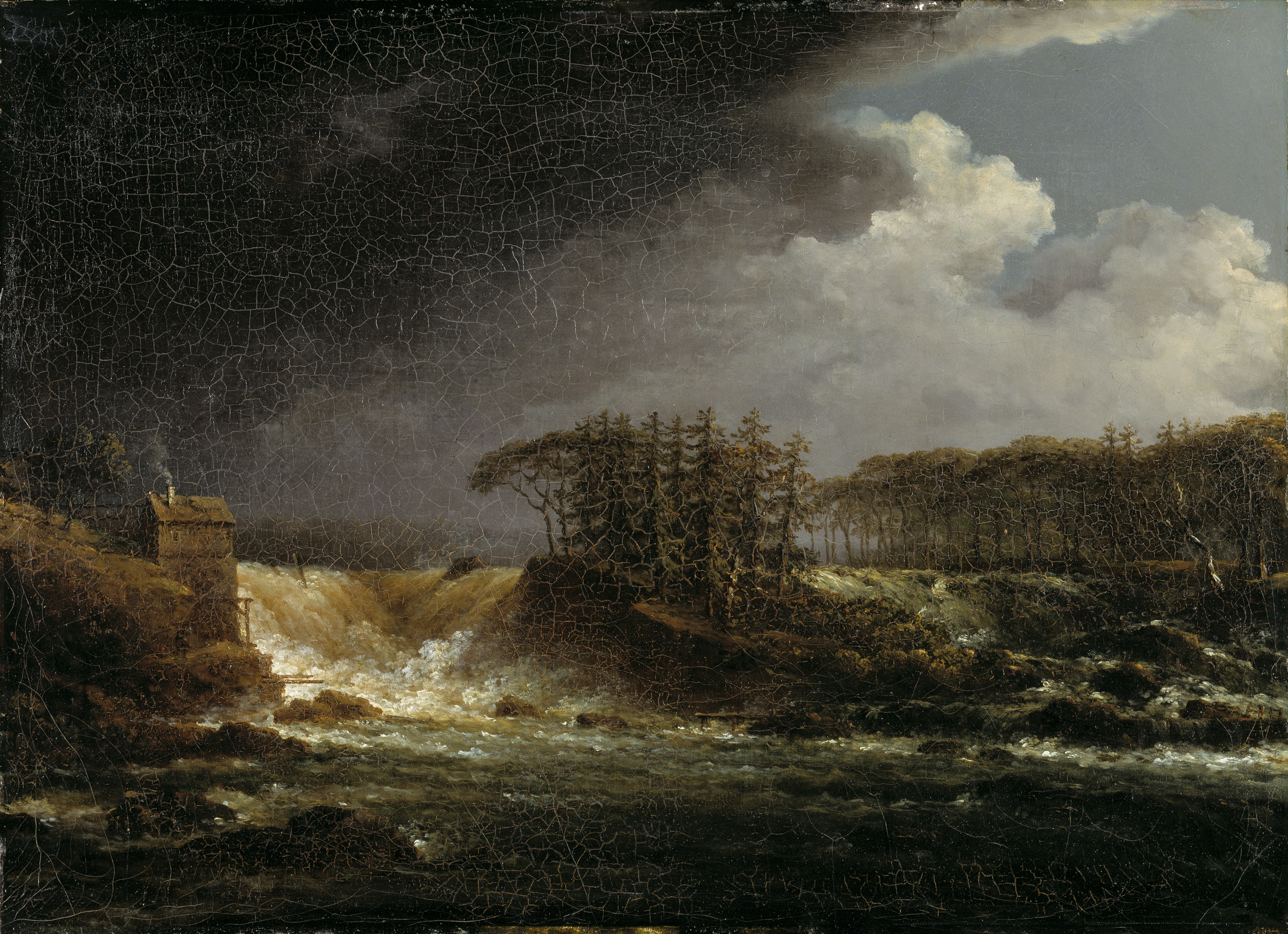 A Waterfall, Älvkarleby by Carl Johan Fahlcrantz