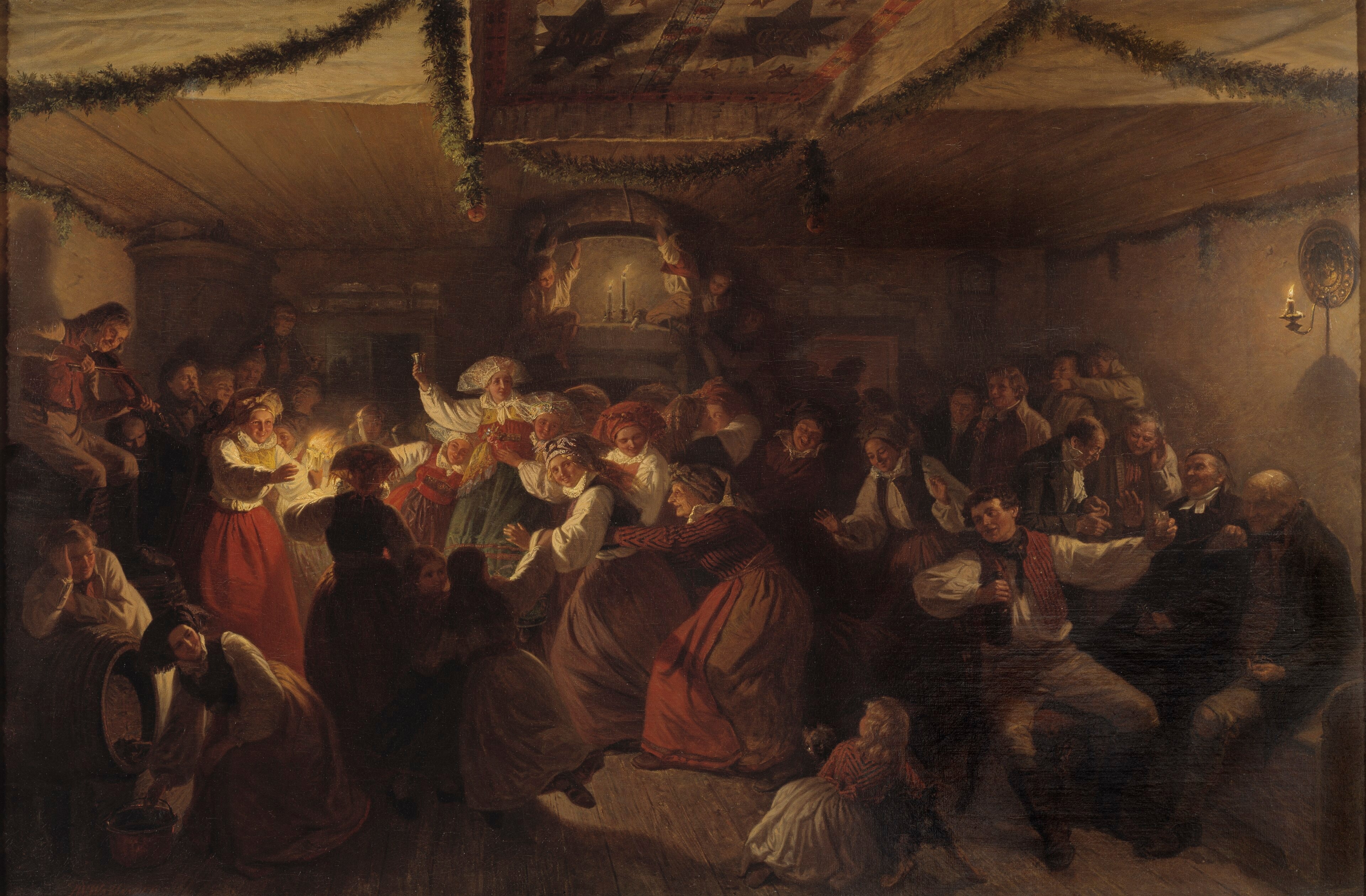 A Wedding Party from Vingåker by Josef Wilhelm Wallander
