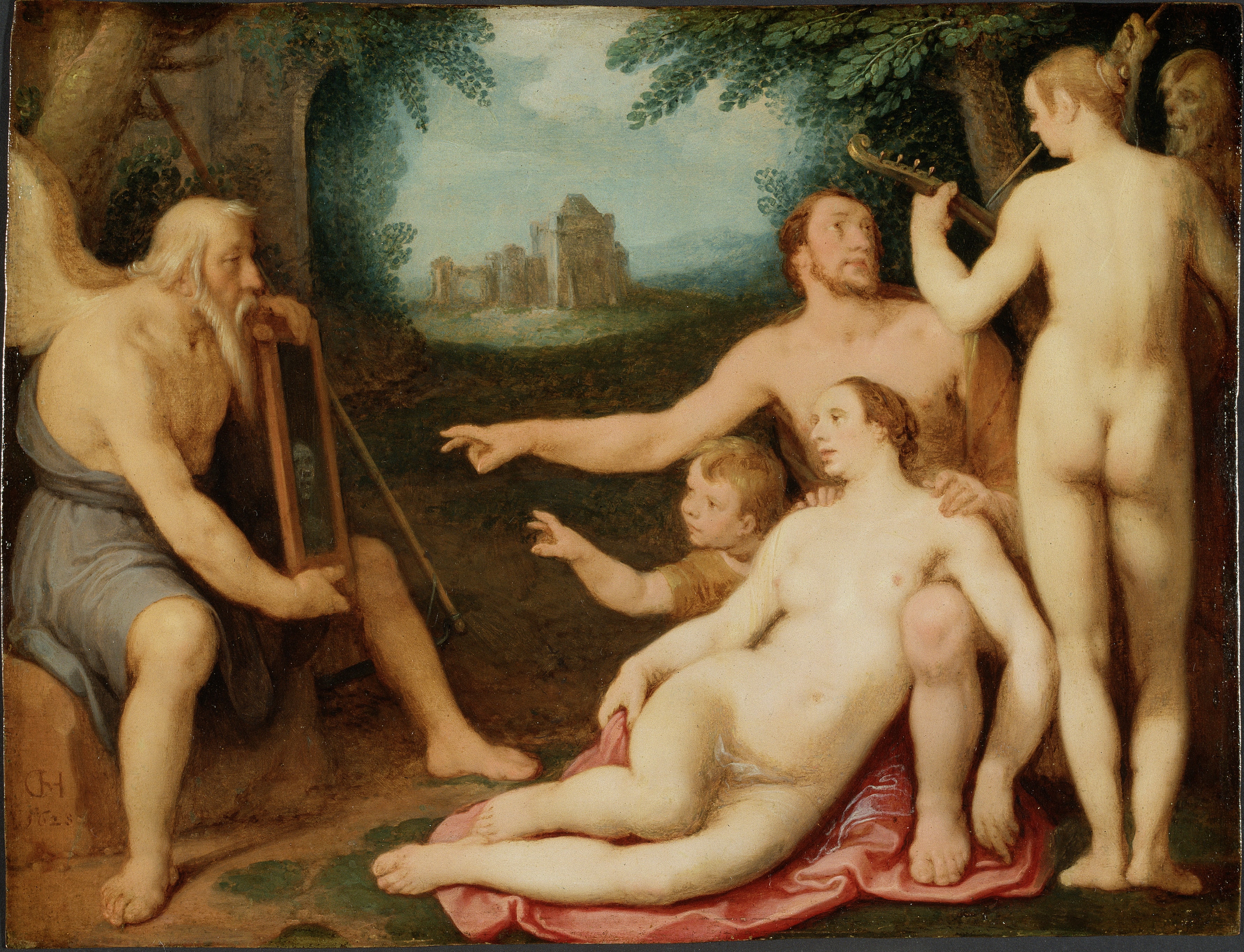 The Mirror of Time by Cornelis van Haarlem