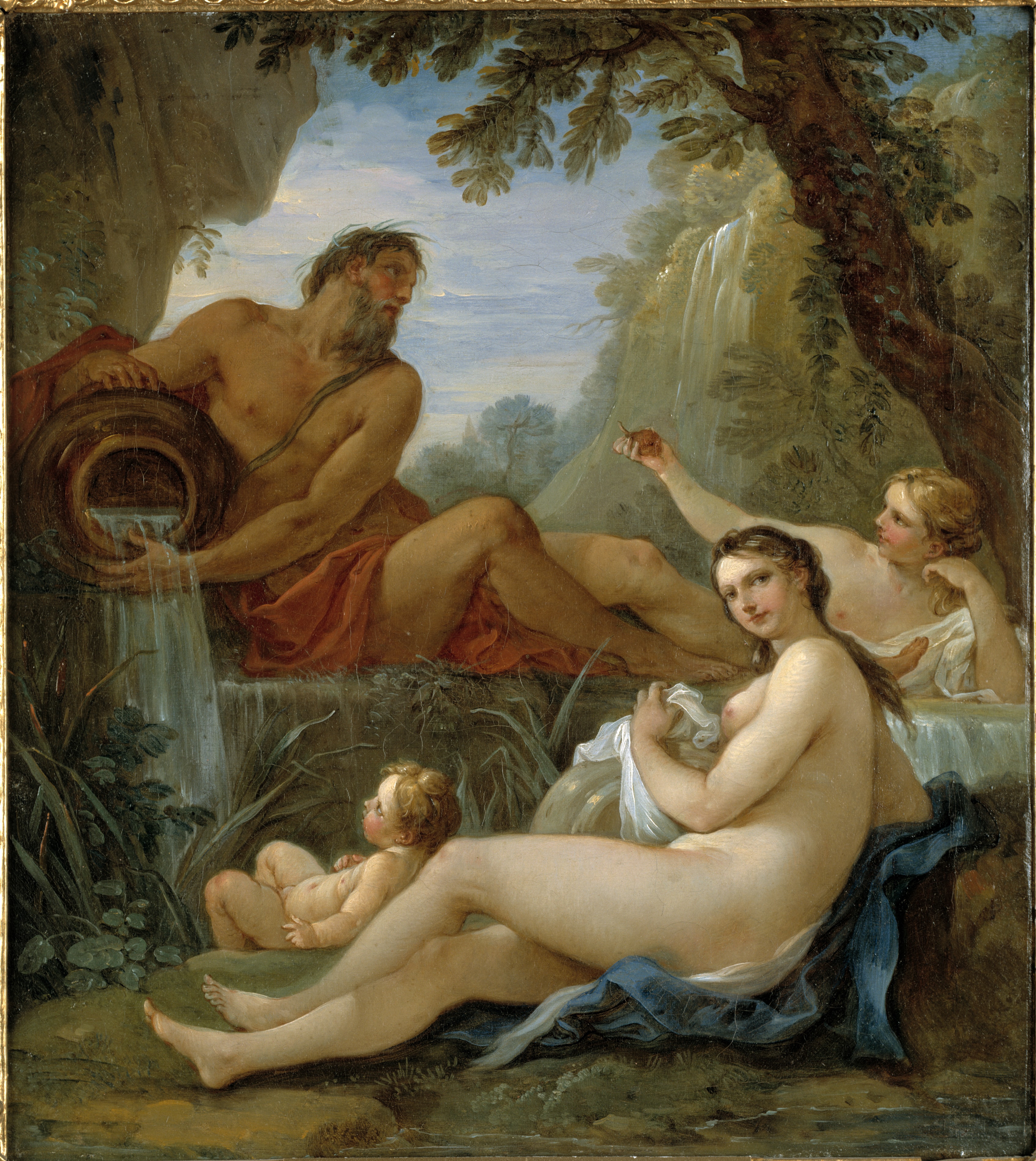 A River and a Fountain Nymph by Charles-Joseph Natoire