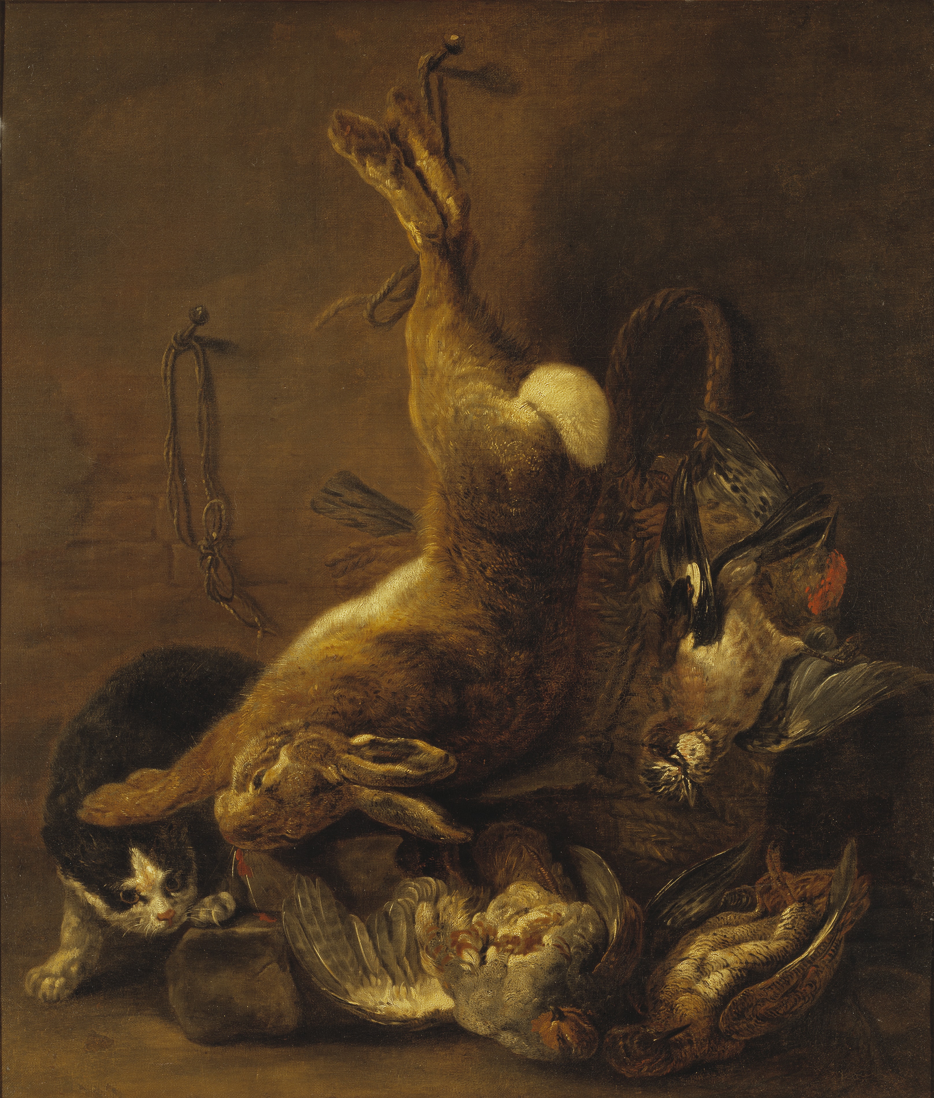 Cat and Still Life with Game by Jan Fyt