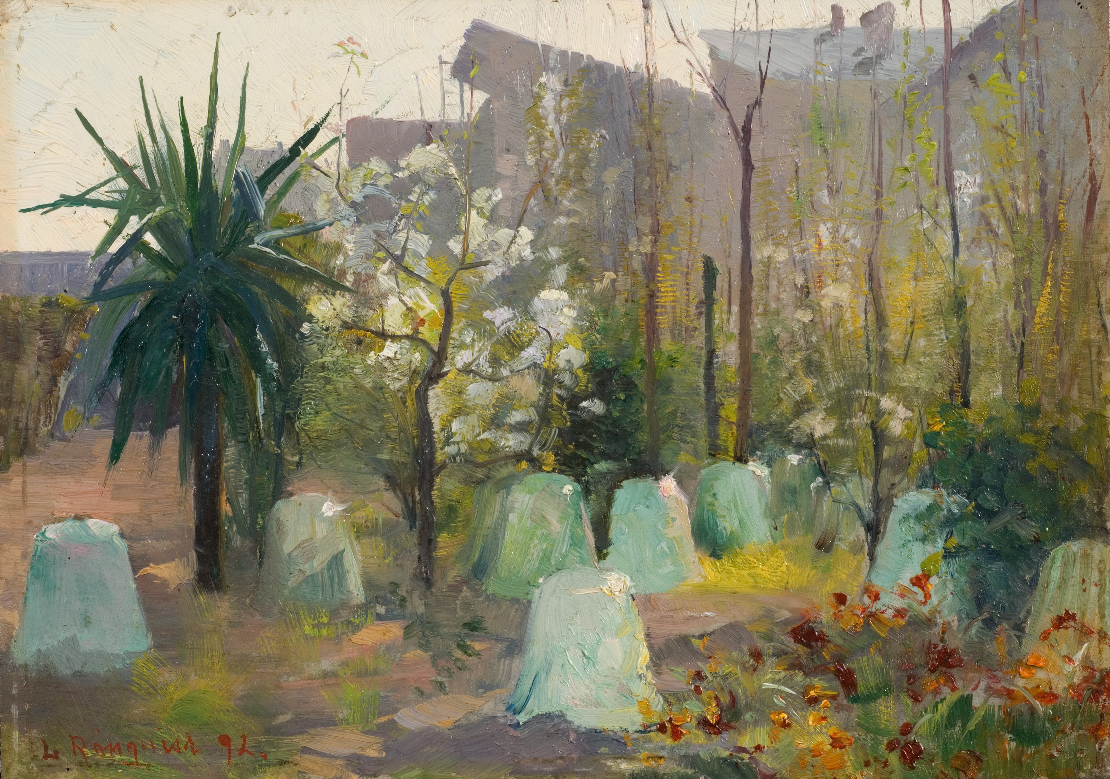 Sydländskt vårlandskap by Lotten Rönquist