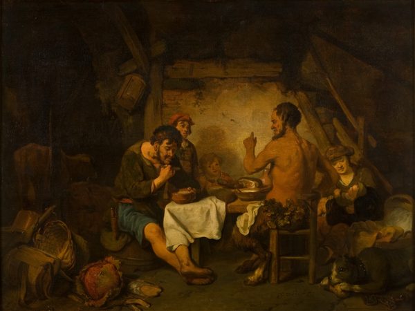 The Story of the Farmer and the Satyr from Aisopus' Fables by Gerbrand van den Eeckhout