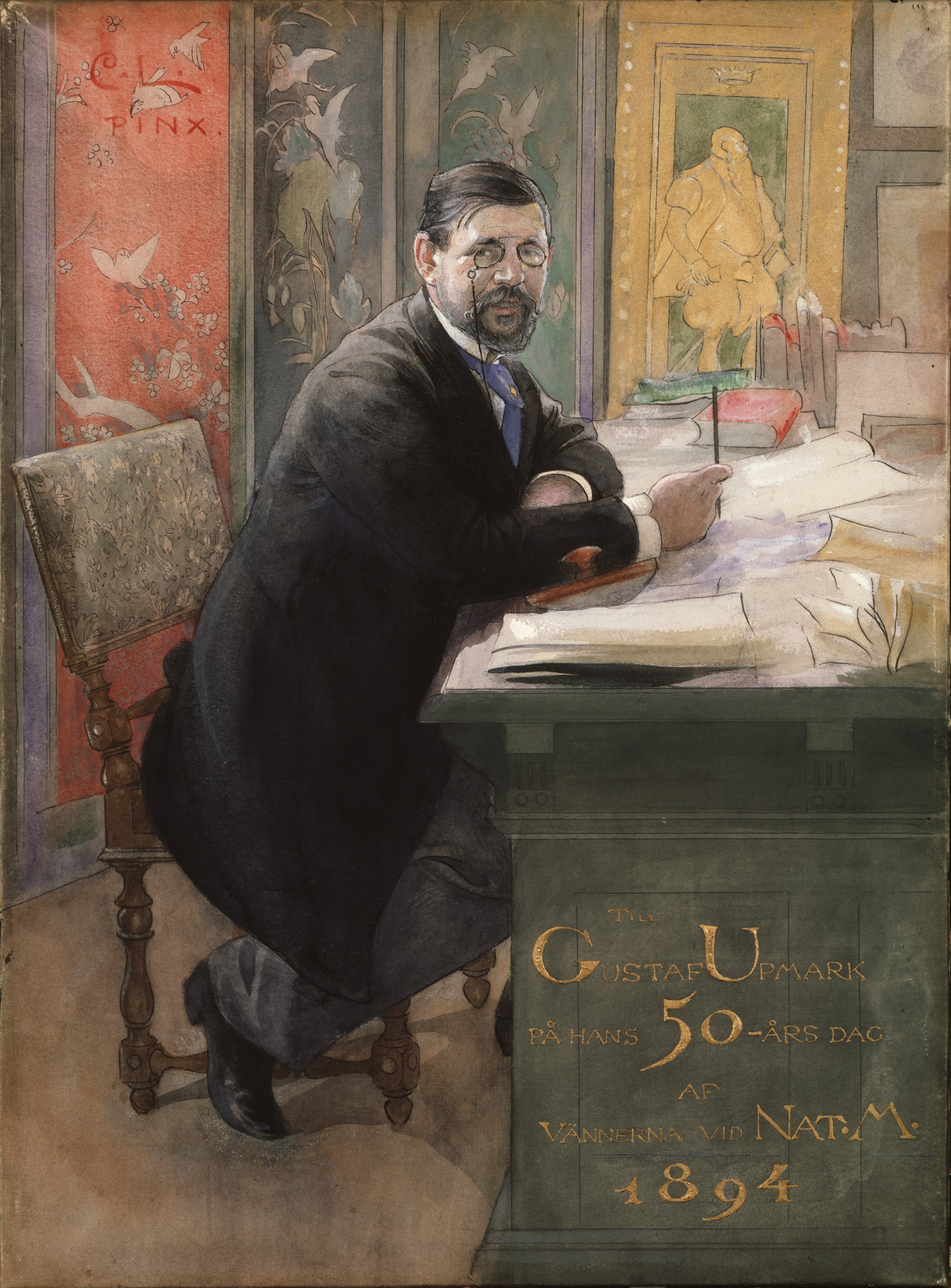 Gustaf Upmark, director of the Nationalmuseum by Carl Larsson