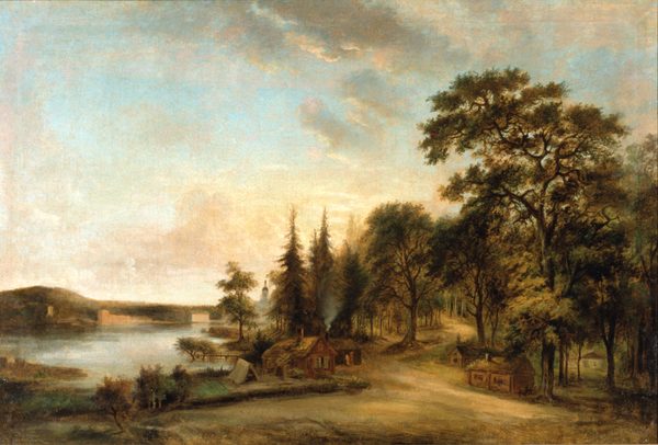 The Waffle-Baker's Shop at Djurgården by Elias Martin