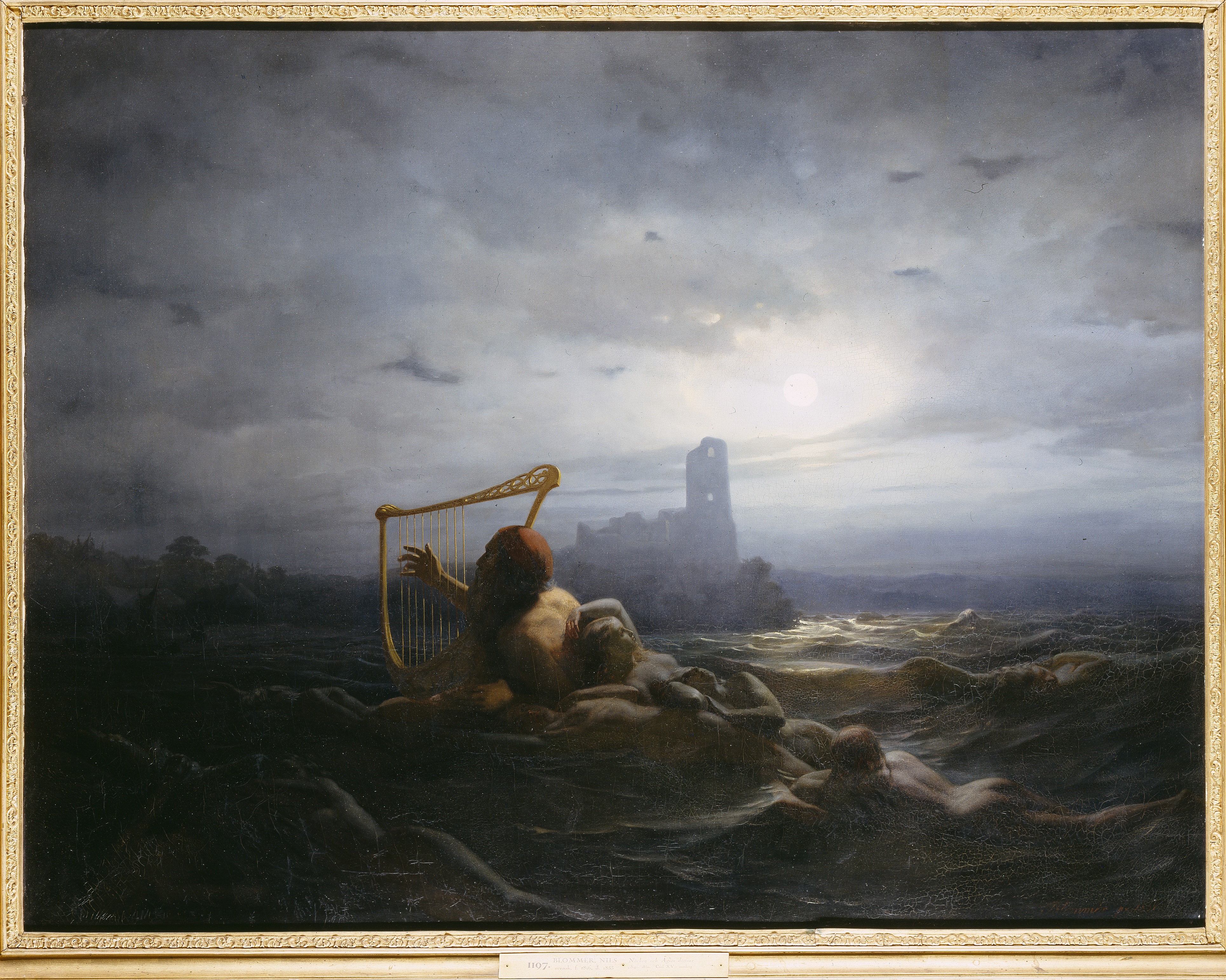 The Water-Sprite and Ägir's Daughters by Nils Blommér