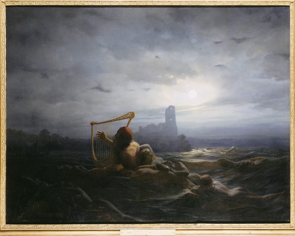 The Water-Sprite and Ägir's Daughters by Nils Blommér