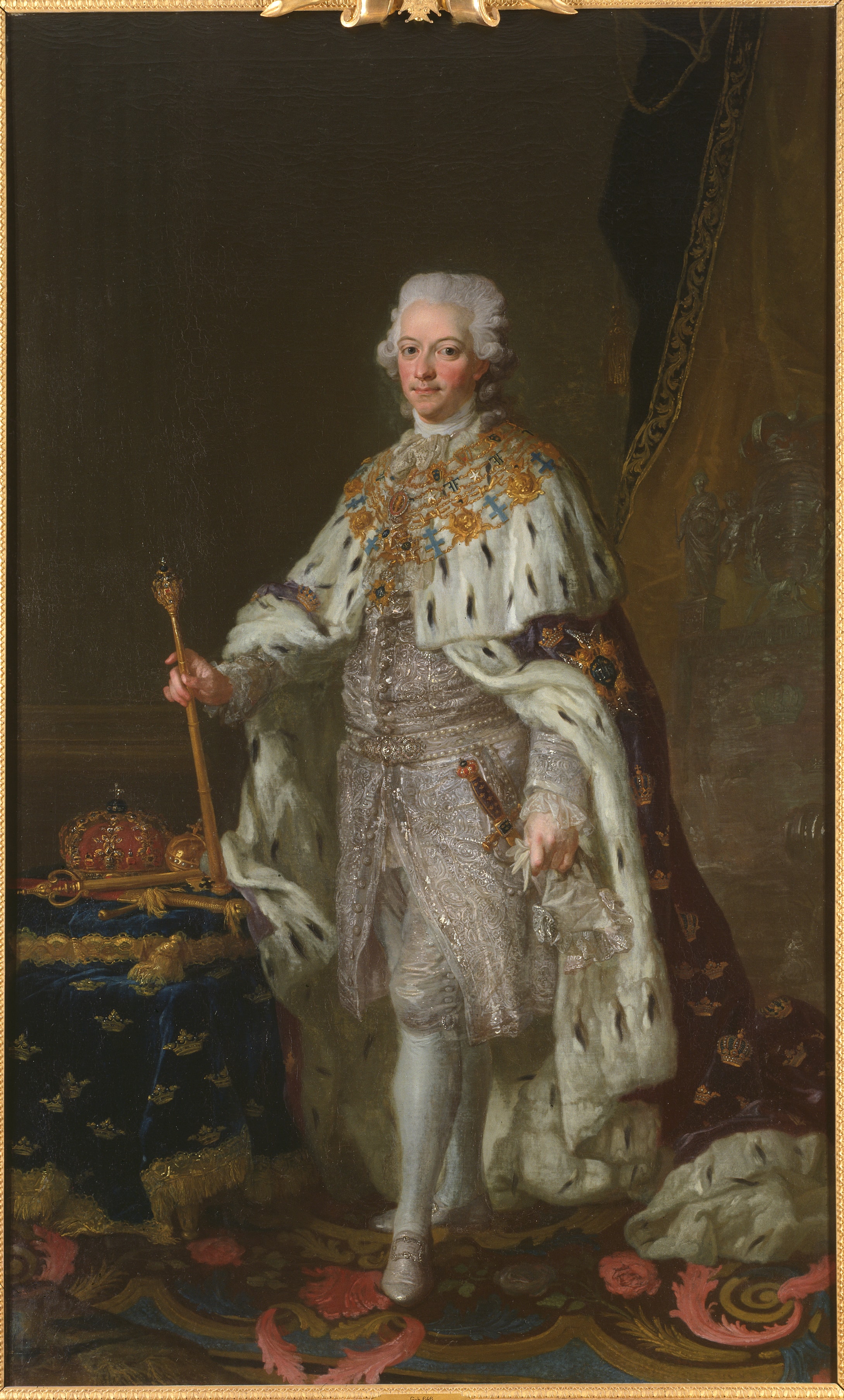 Gustav III, 1746-1792, konung av Sverige by Lorens Pasch the Younger