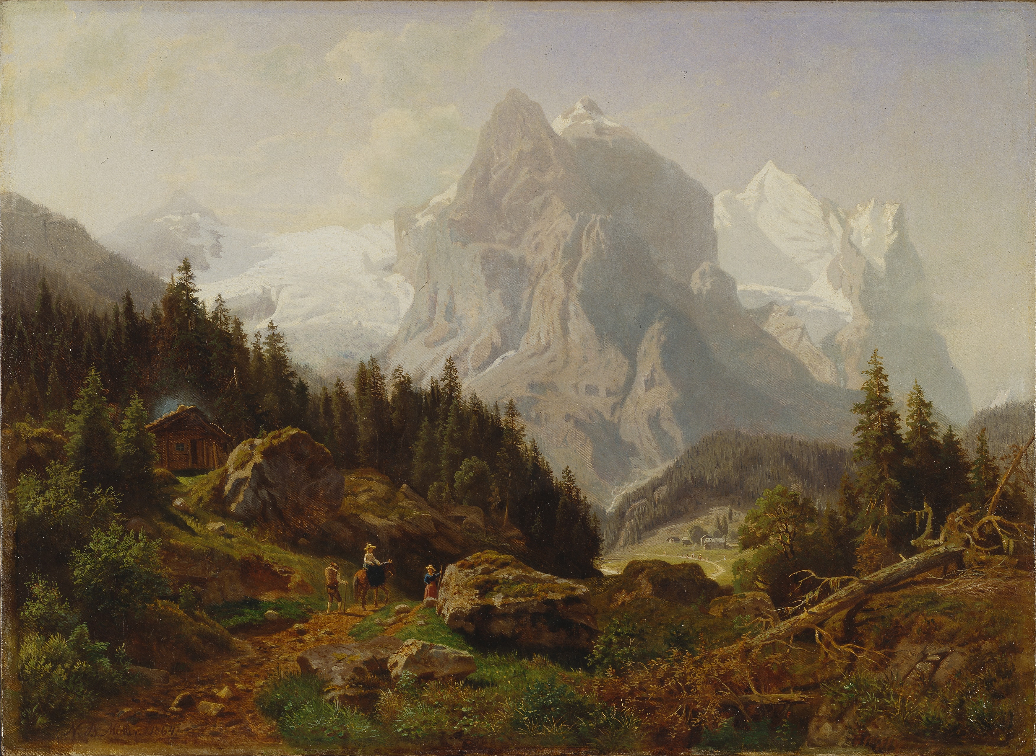 Tourists in the Mountains by Niels Bjørnsen Møller