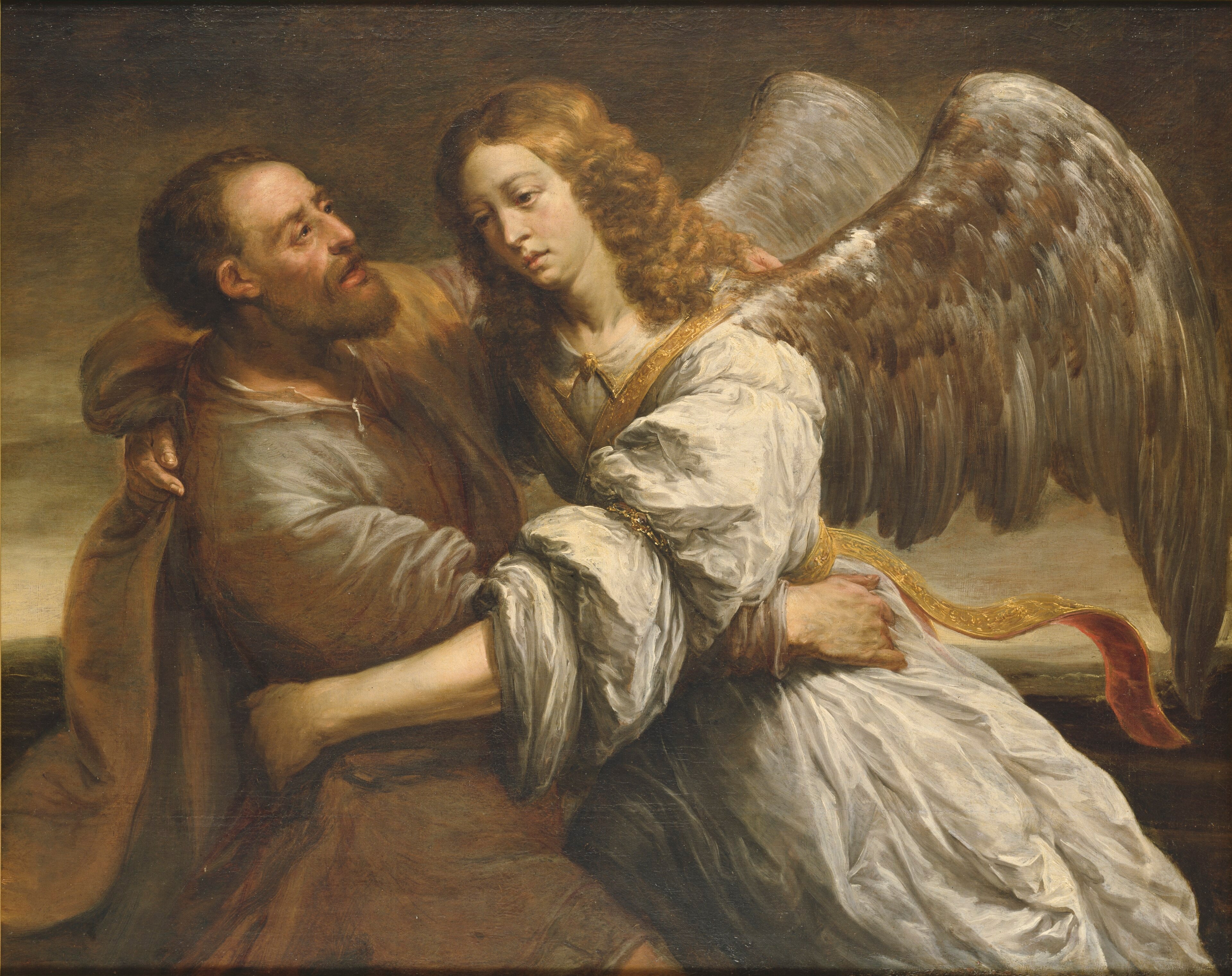 Jacob Fighting the Angel by Jürgen Ovens