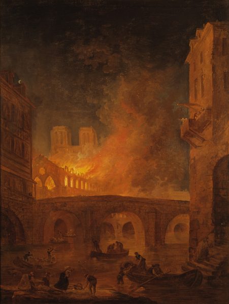 The Fire of Hôtel-Dieu in Paris 1772 by Hubert Robert