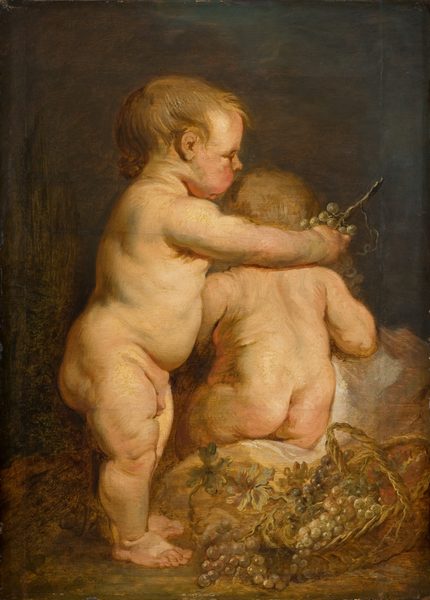 Two Naked Children with Grapes by Anthony van Dyck