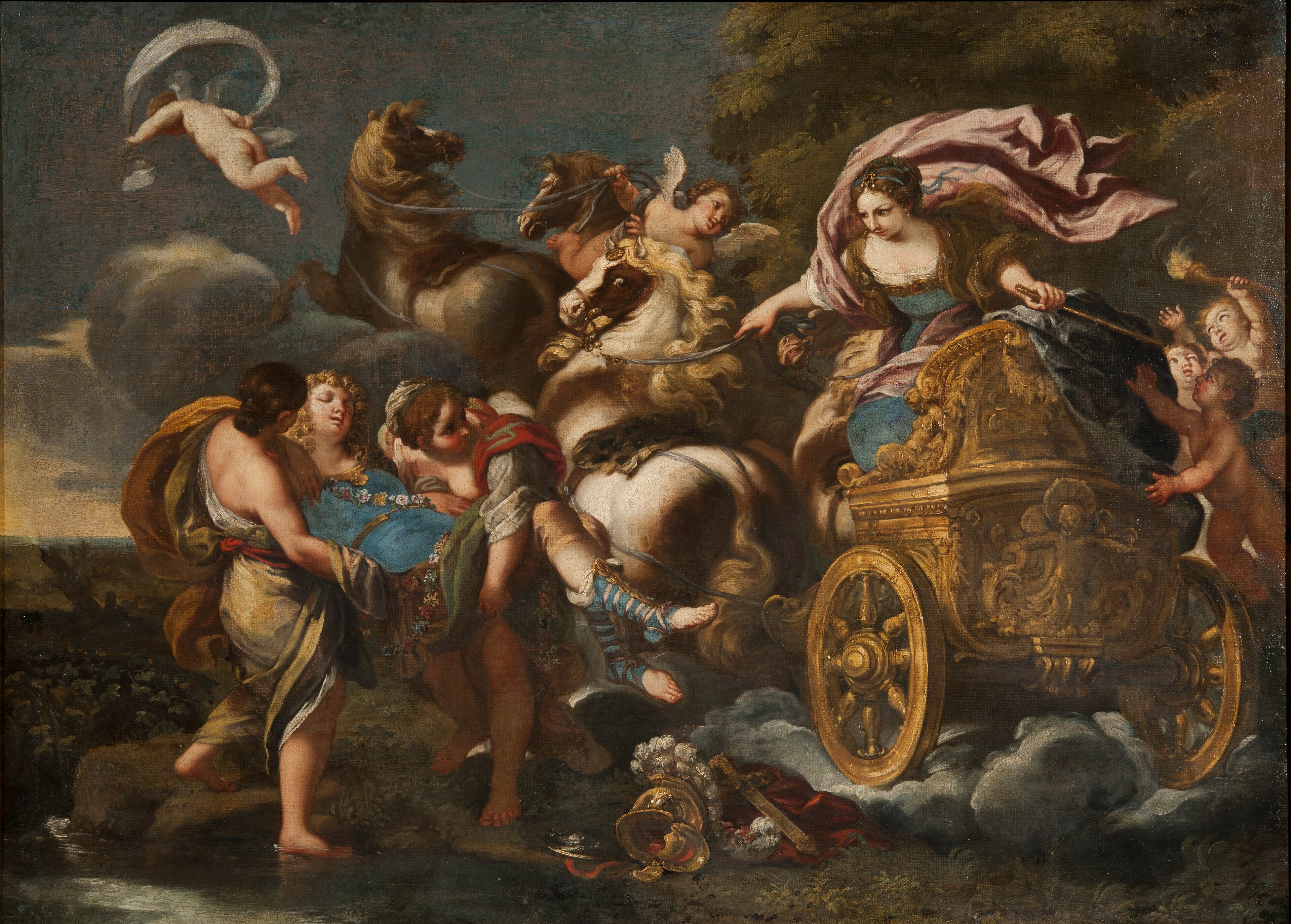 Armida abducts Rinaldo by Andrea Camassei