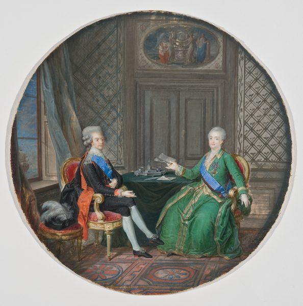 King Gustavus III and Catherine II of Russia in Fredrikshamn 1783 by Cornelius Hoeyer