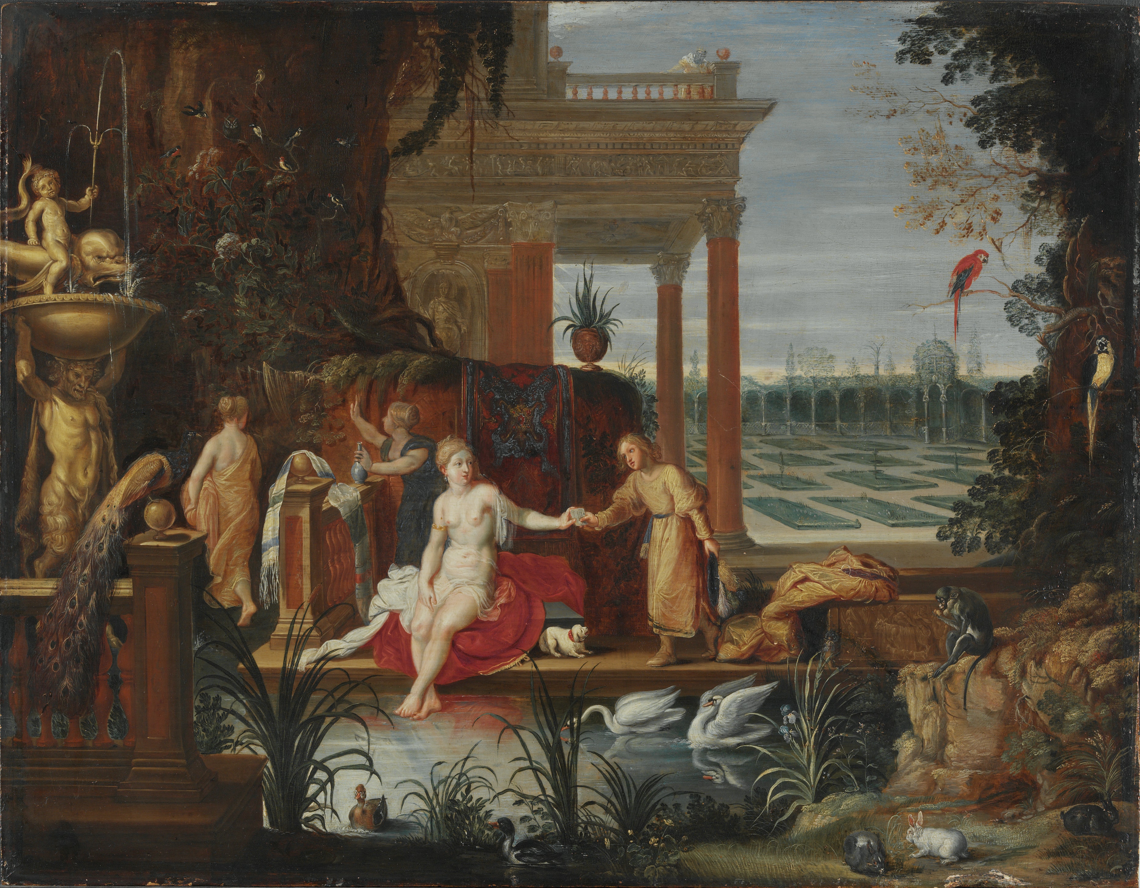 Bathseba in the Bath Receiving the Letter from King David by Jan Brueghel the Elder