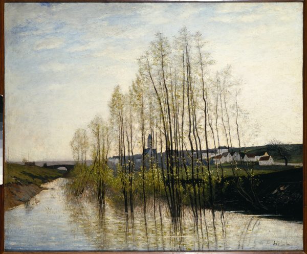 River Landscape, Champagne by Carl Fredrik Hill