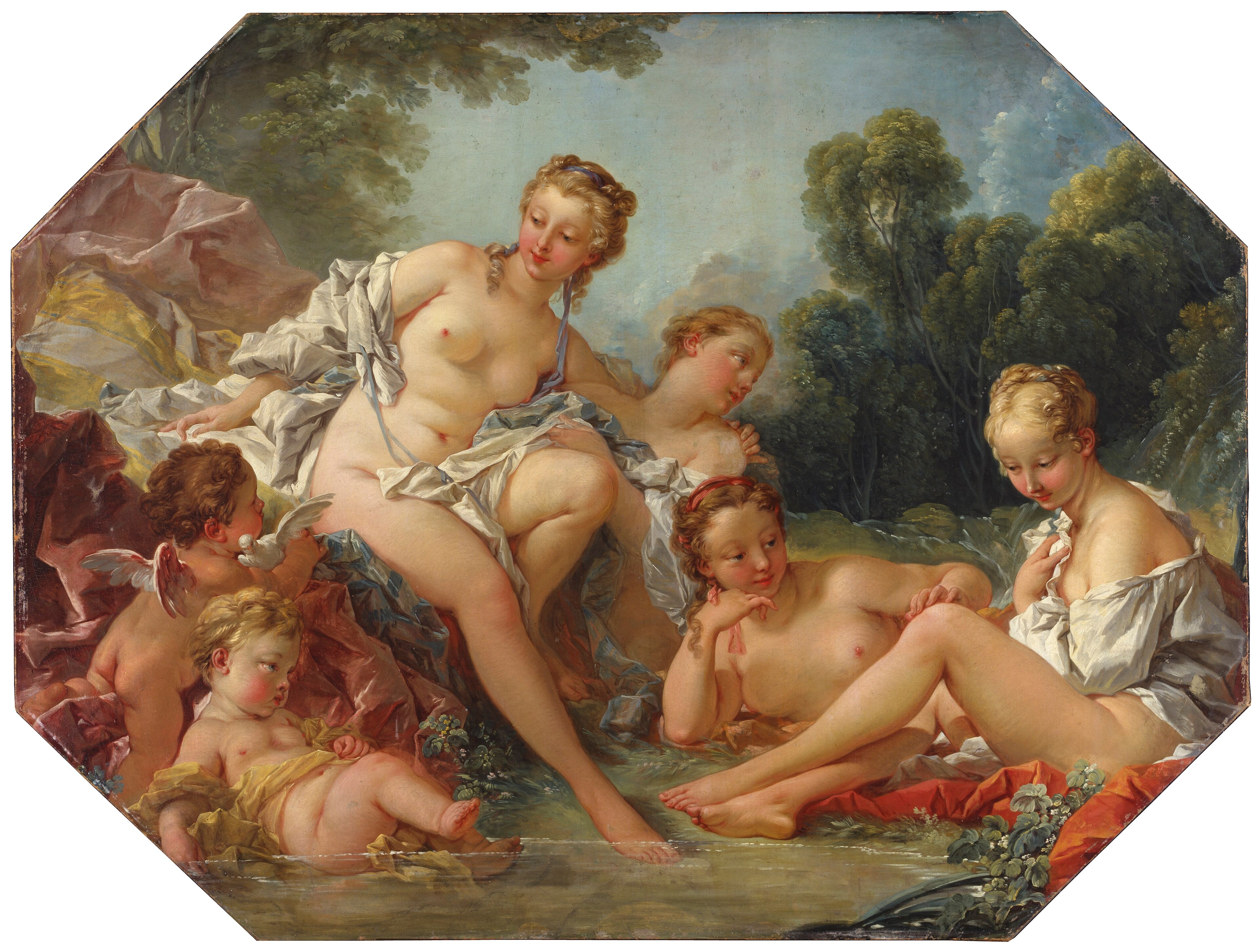 Venus in her Bath surrounded by Nymphs and Cupids by François Boucher