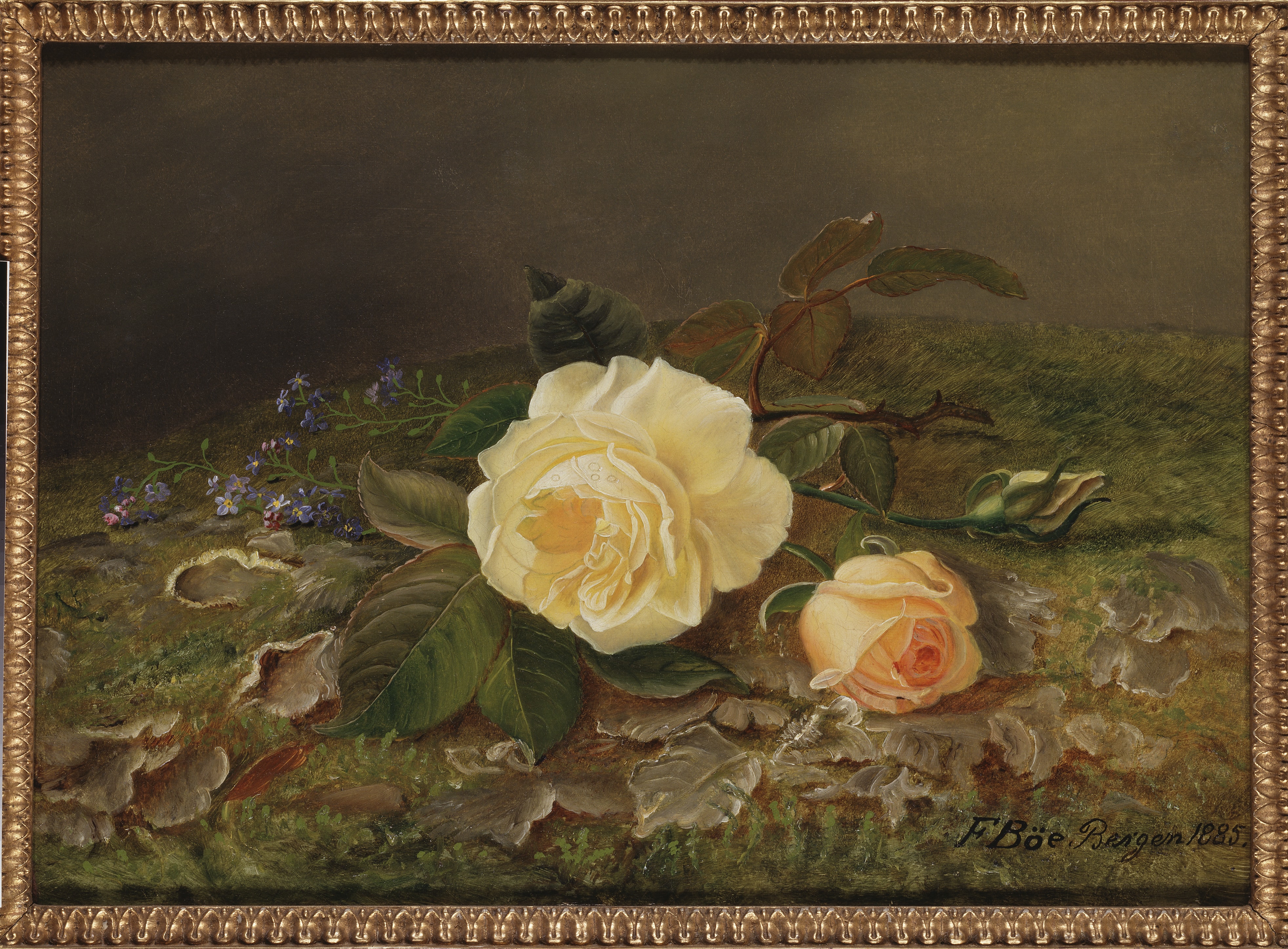 Yellow Roses by Frants Diderik Bøe