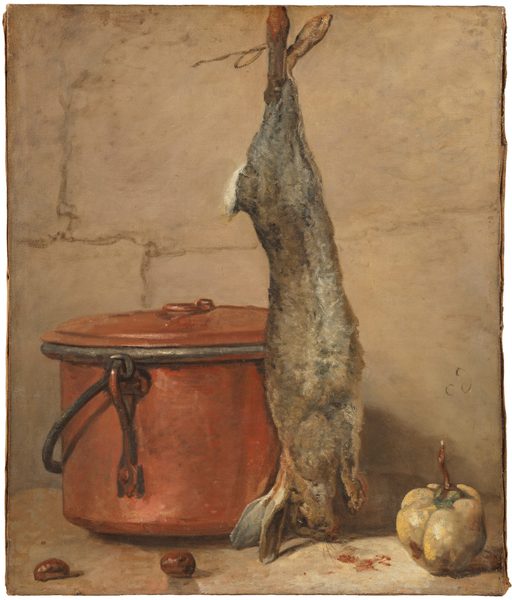 Rabbit and Copper Pot by Jean-Baptiste-Siméon Chardin
