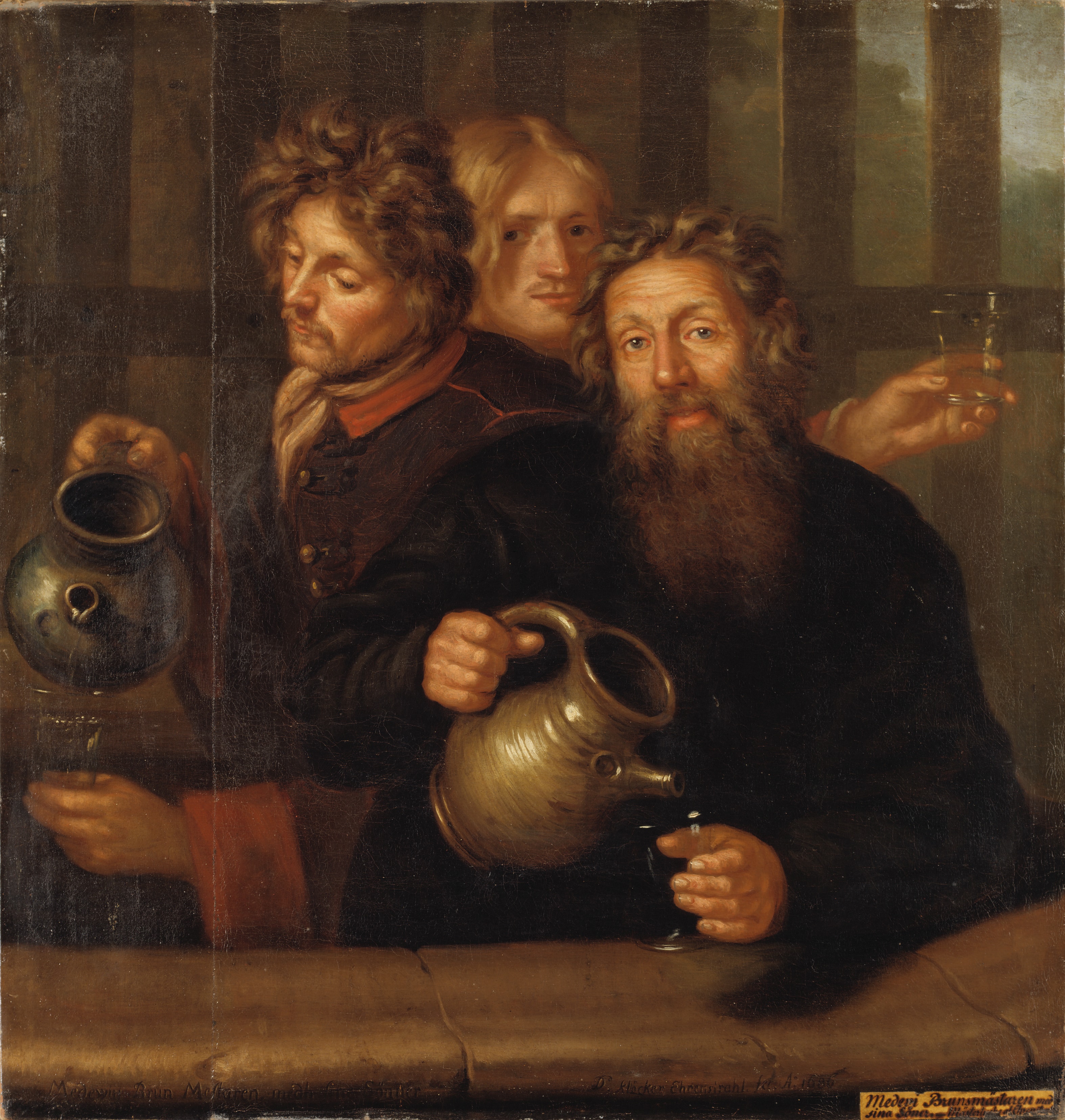 The Spa Master at Medevi and his Sons by David Klöcker Ehrenstrahl