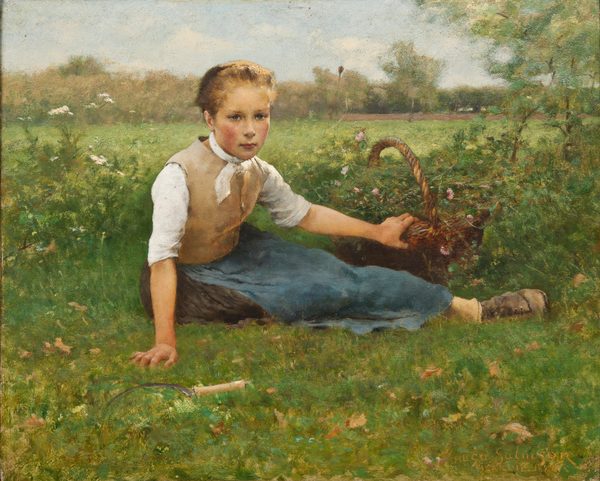 Picking Flowers by Hugo Salmson
