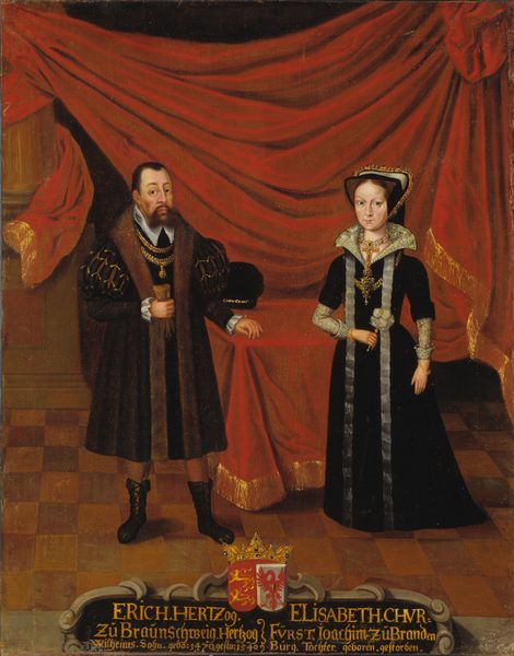 Portraits of Duke Erik I of Brunswick-Calenberg and Duchess Elisabeth, Princess of Brandenburg by Unidentified painter