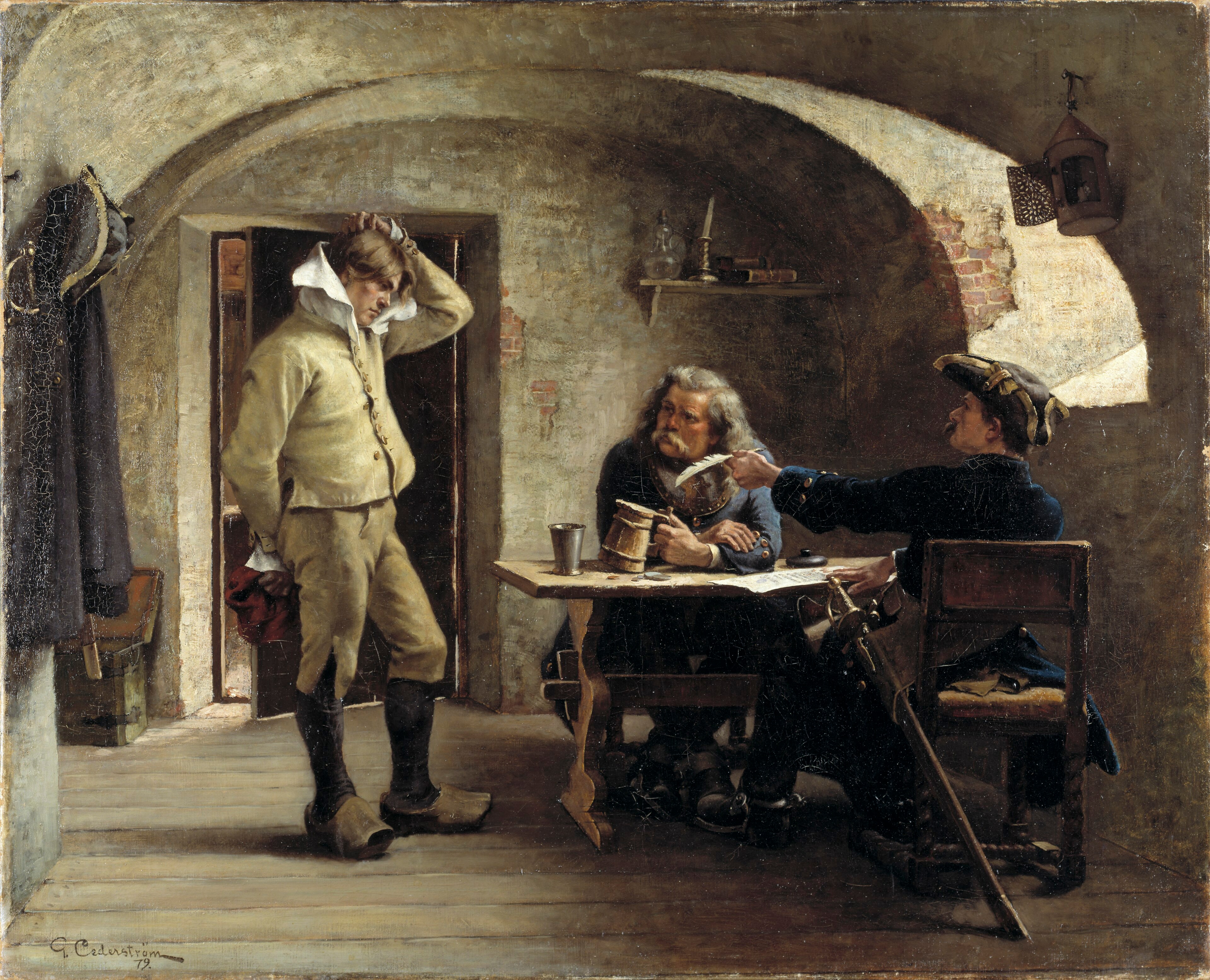 Recruiting Sergeants by Gustaf Cederström