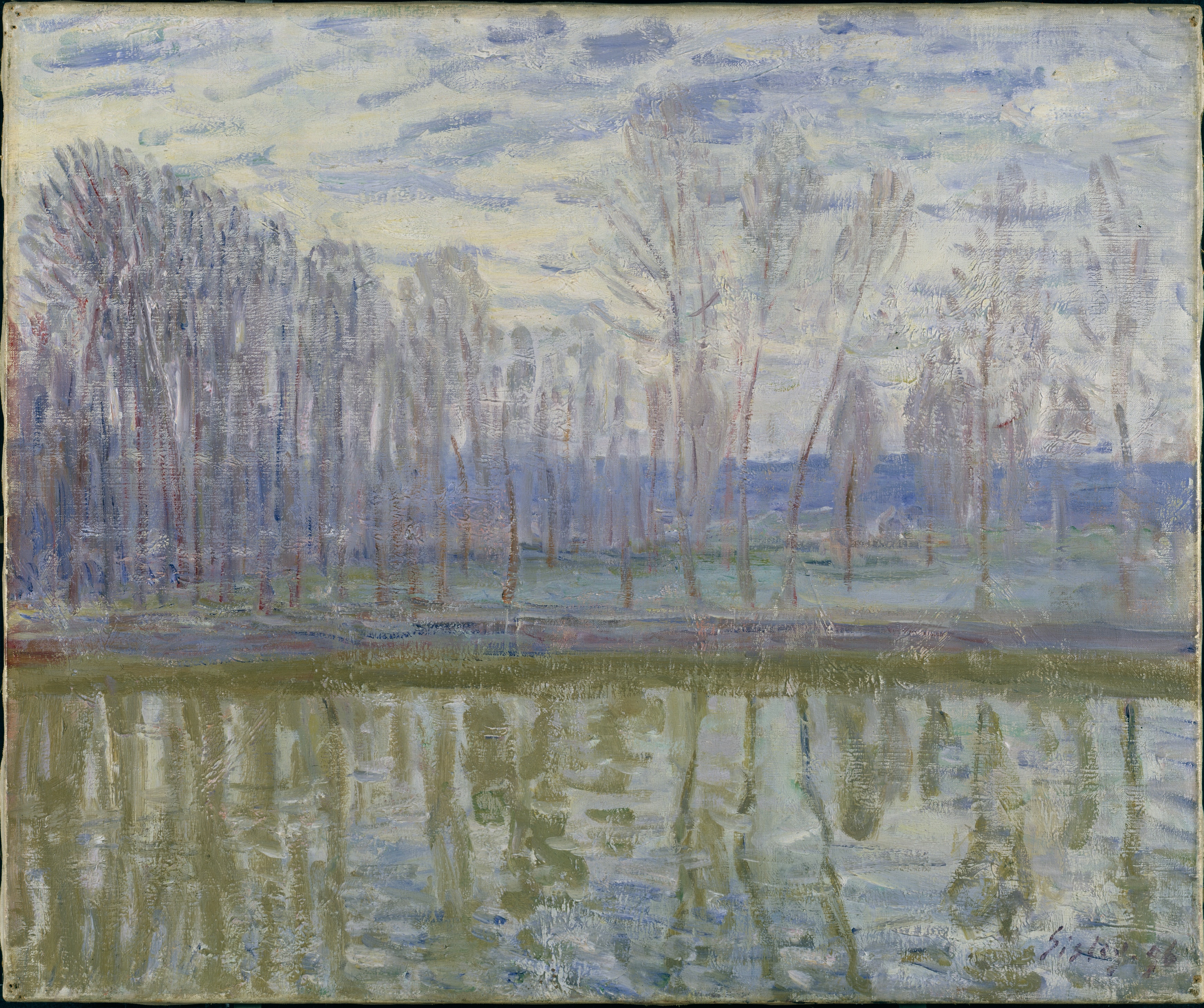 On the Shores of Loing by Alfred Sisley