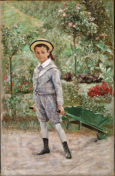 Boy with a Wheelbarrow by Ernst Josephson
