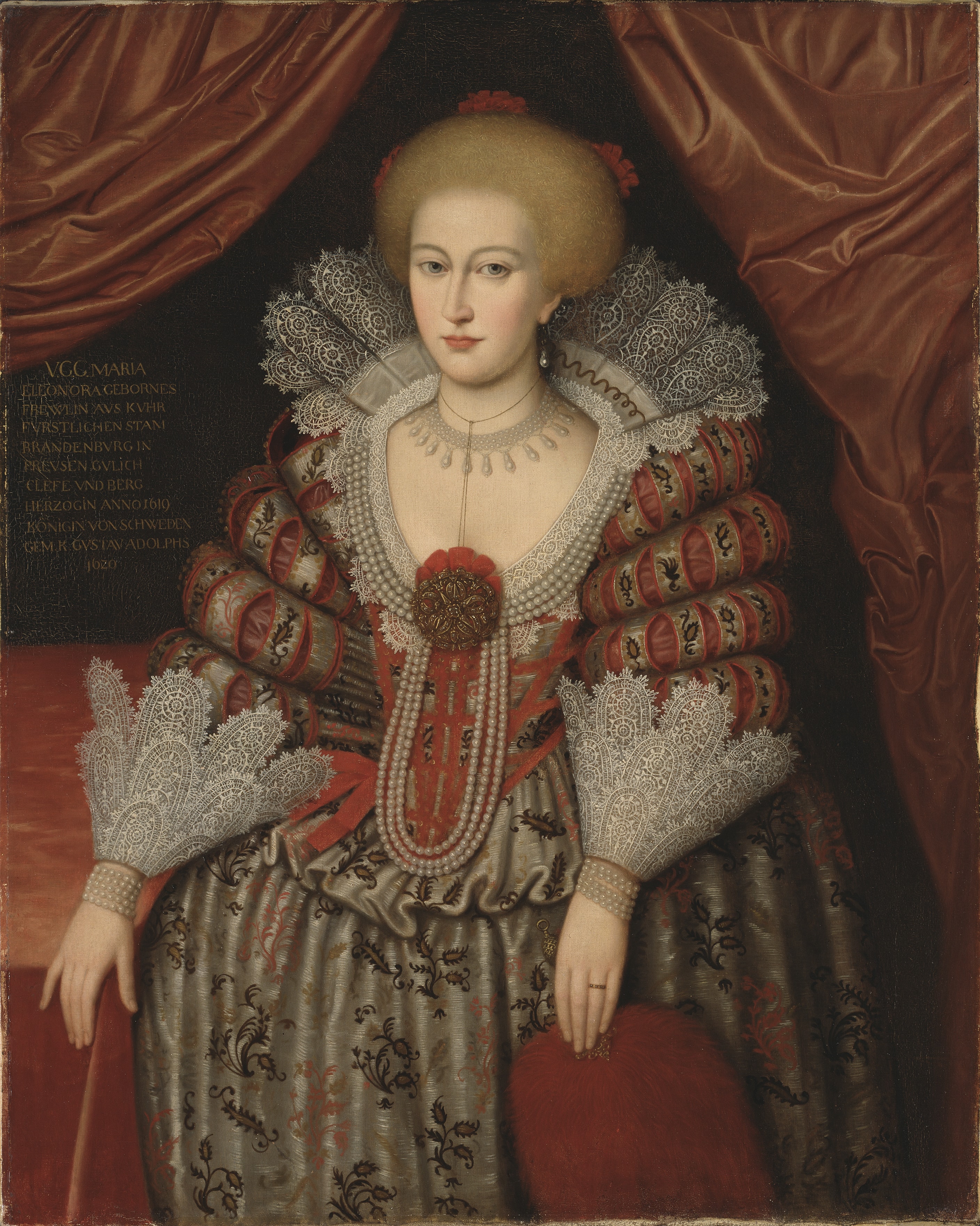 Maria Eleonora (1599-1655), Princess of Brandenburg, Queen of Sweden by Michiel Jansz. van Mierevelt