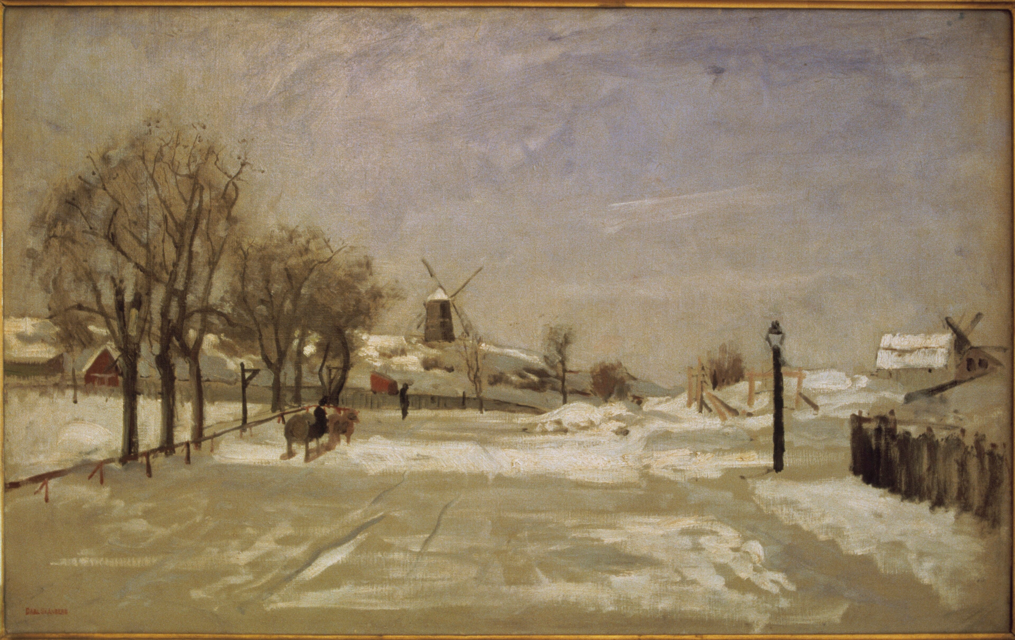 Winter. View of Eriksberg, Stockholm by Carl Skånberg