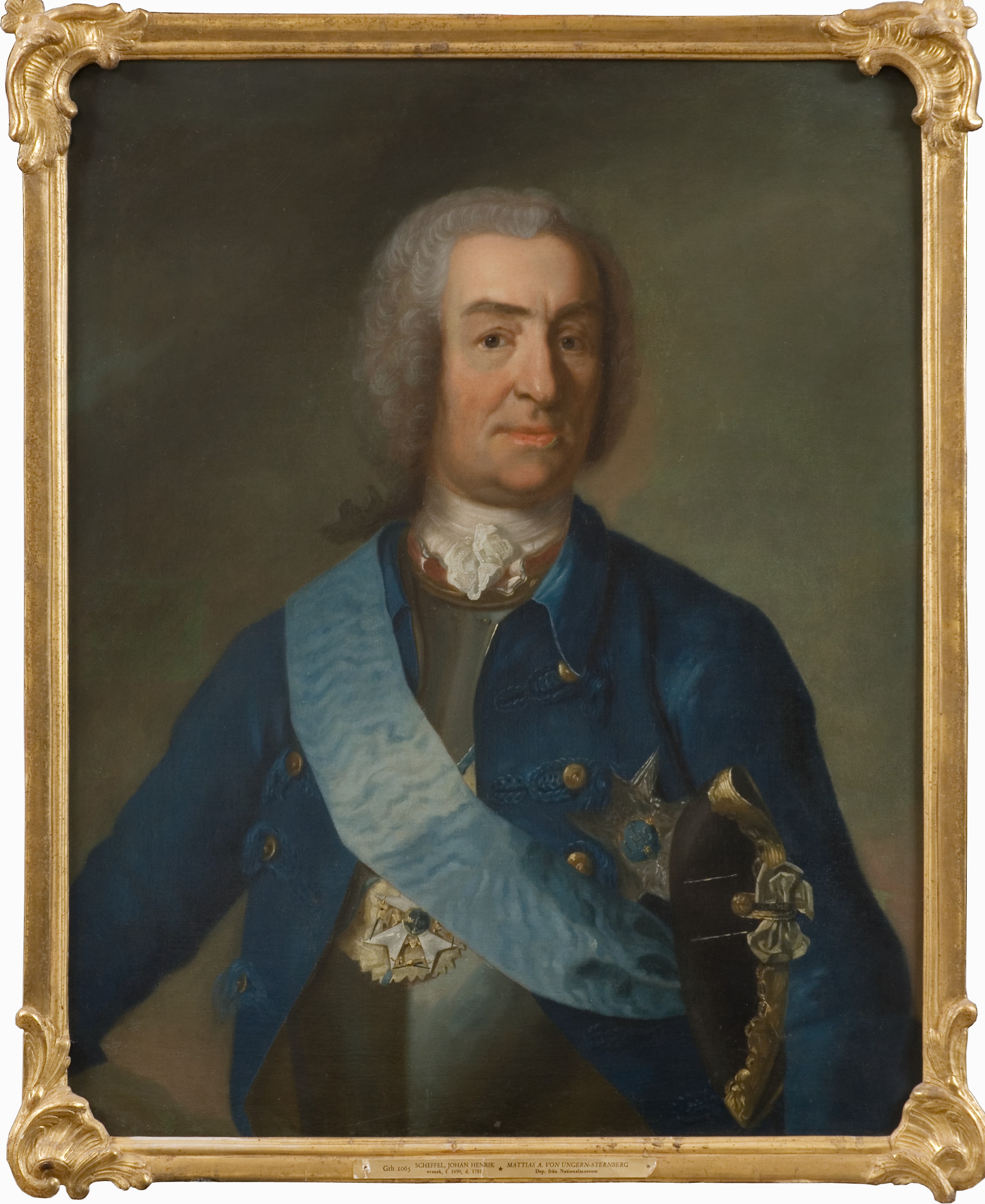 Mattias Alexander von Ungern-Sternberg, 1689-1763, friherre by Johan Henrik Scheffel