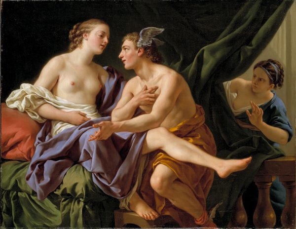 Mercury, Herse and Aglaura by Louis-Jean-François Lagrenée