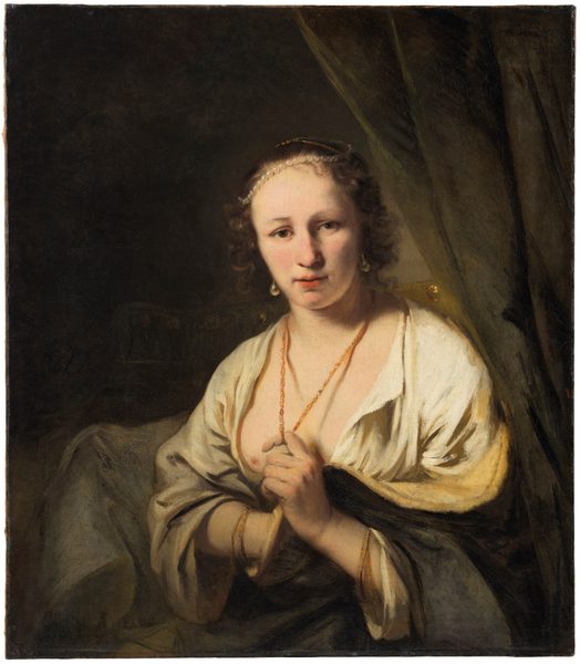 Women with Pearls in her Hair by Ferdinand Bol