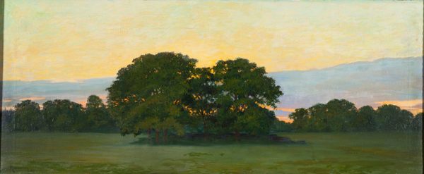 Ekar, aftonstämning by Gunnar Gunnarsson Wennerberg