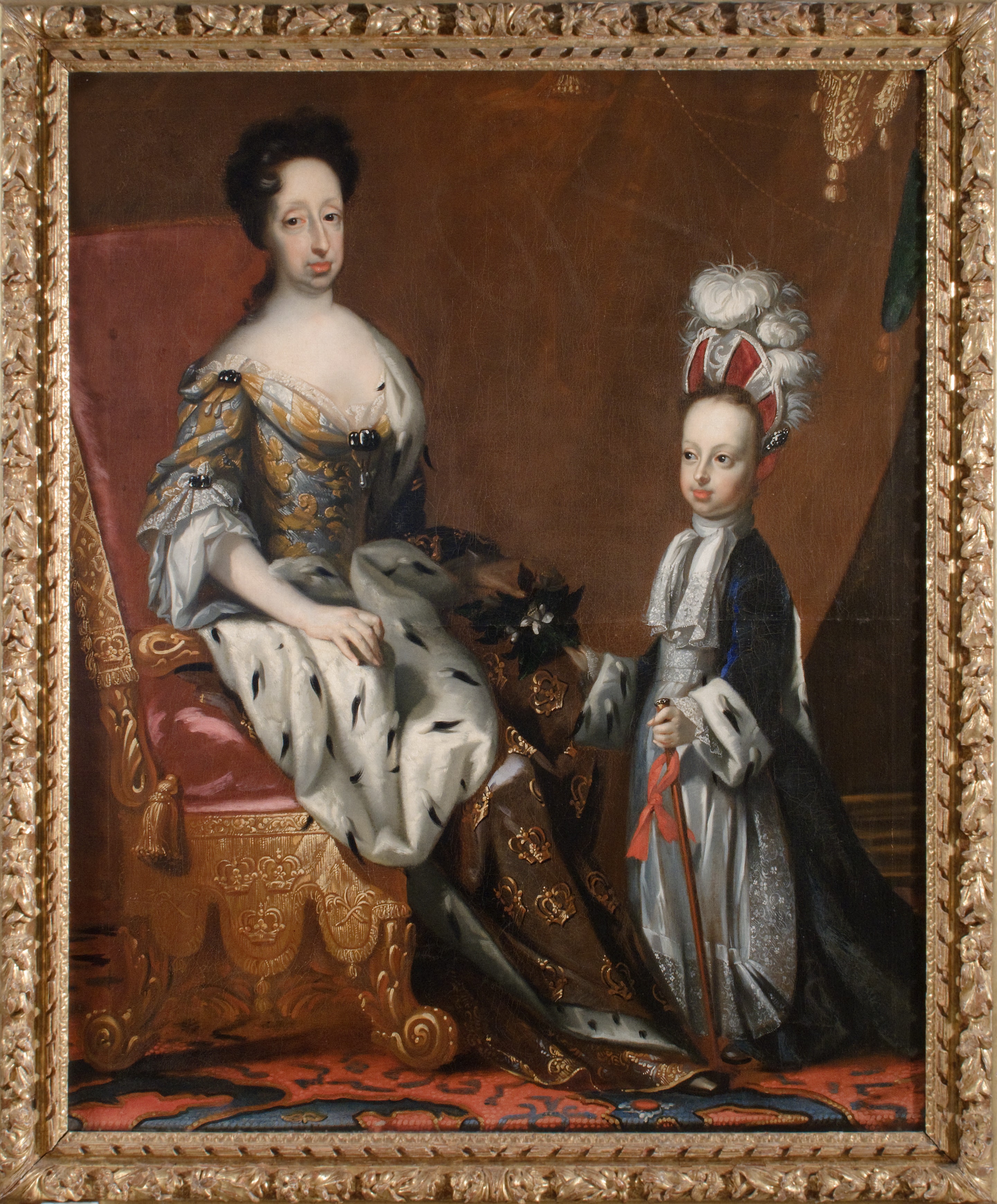 Hedvig Eleonora, 1636-1715, drottning av Sverige och Karl Fredrik, 1700-1739, hertig av Holstein by David von Krafft