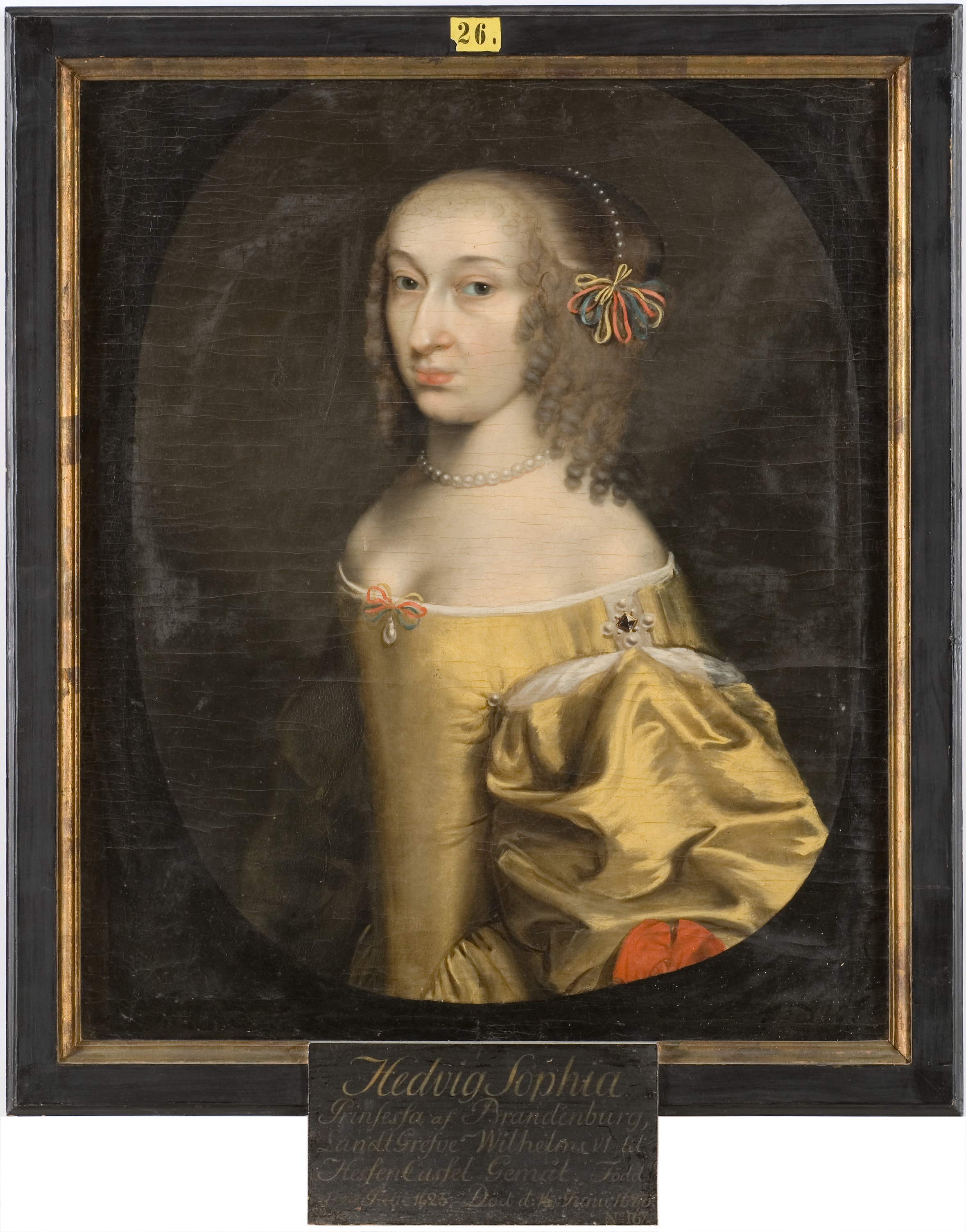 Hedvig Sofia, 1623-83, prinsessa av Brandenburg by Willem van Honthorst