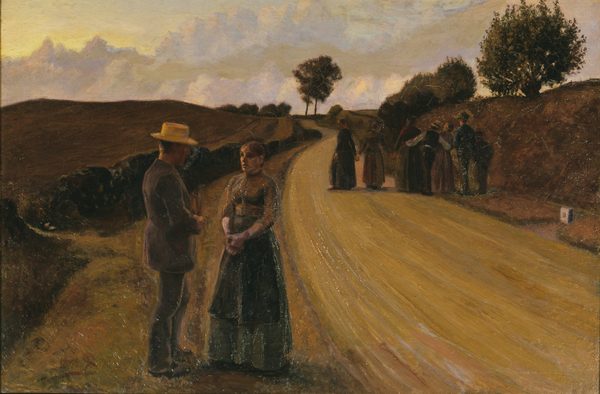 Meating an Evening on a Road by Fritz Syberg
