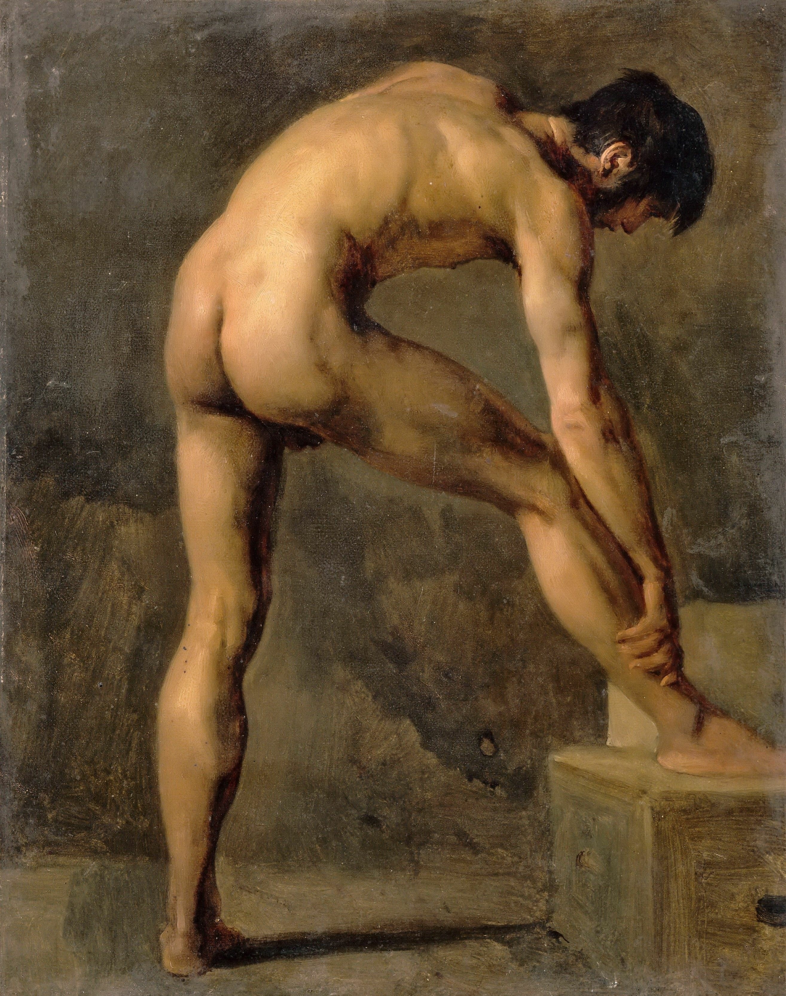 Study of a man by Achille Etna Michallon