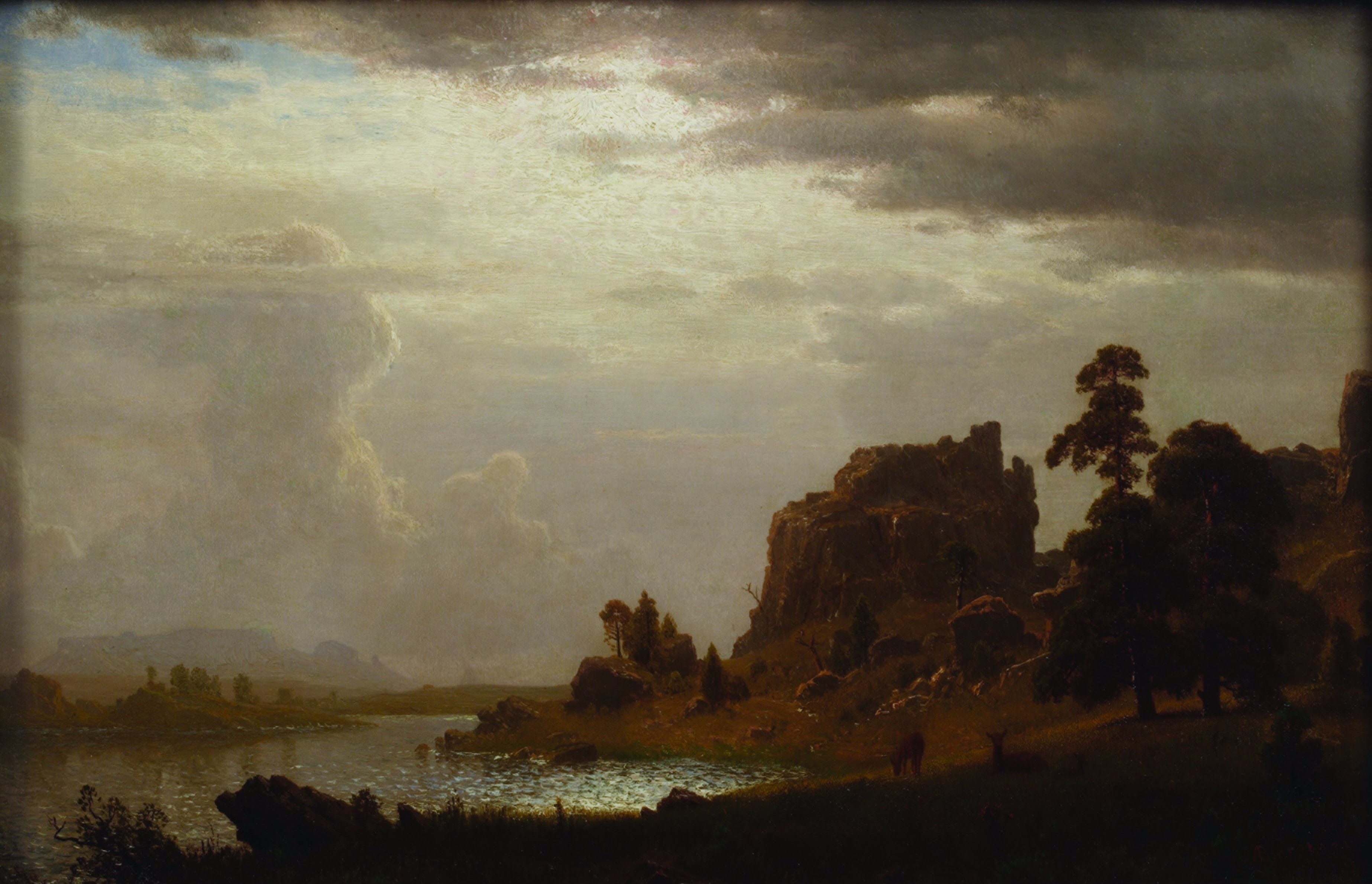 On the Sweetwater near the Devil's Gate by Albert Bierstadt