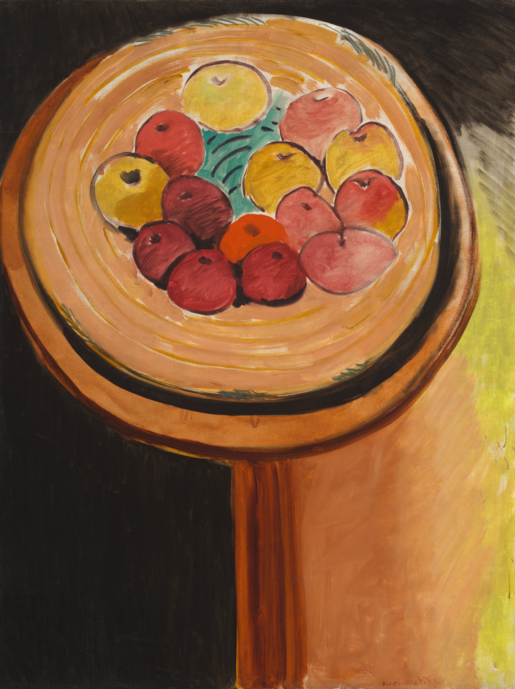 A work made of oil on canvas.