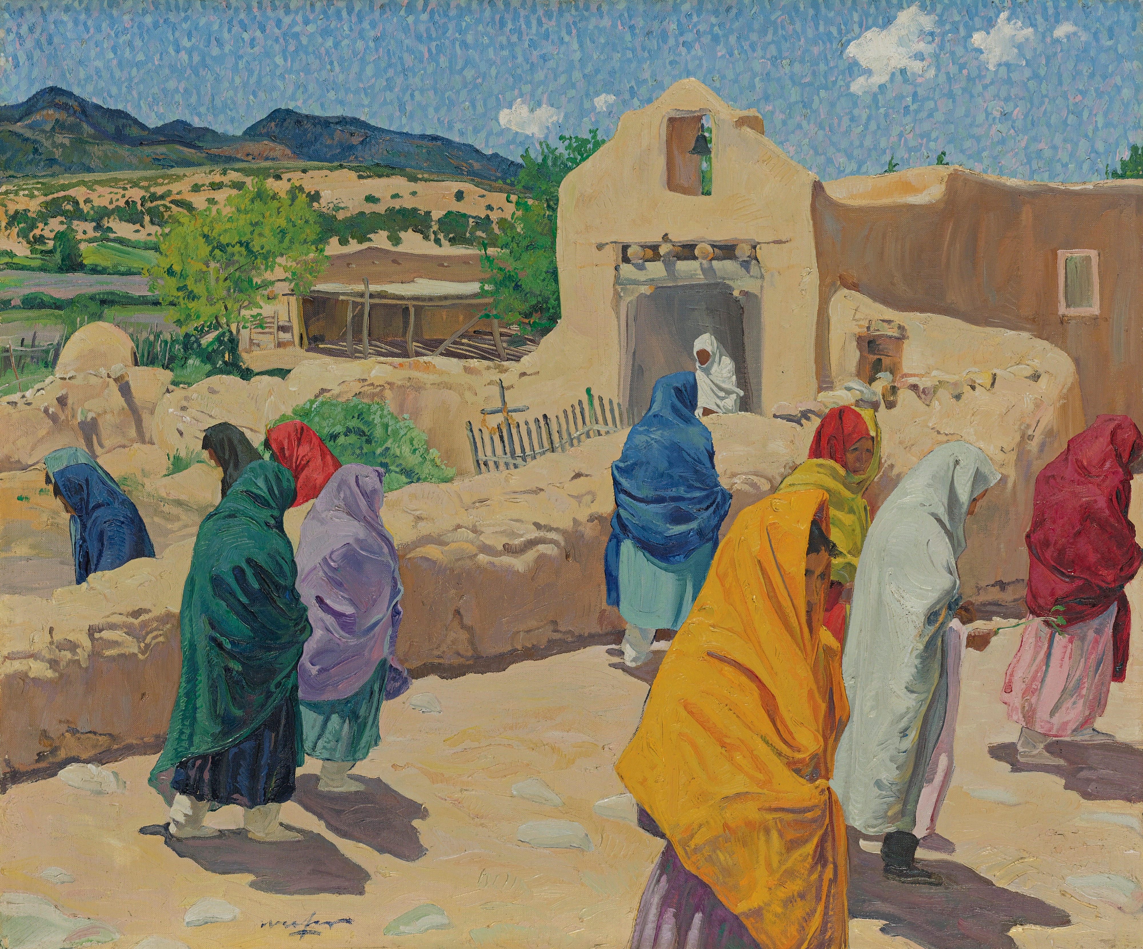 After the chapel hour by Walter Ufer