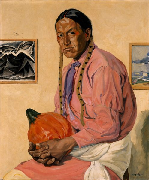 Portrait of a Man with a Pumpkin by Walter Ufer
