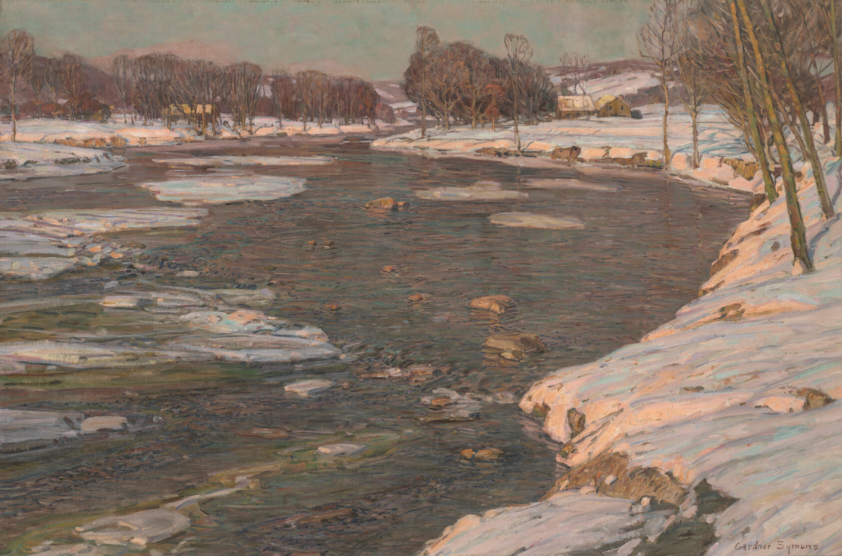 A work made of oil on canvas.