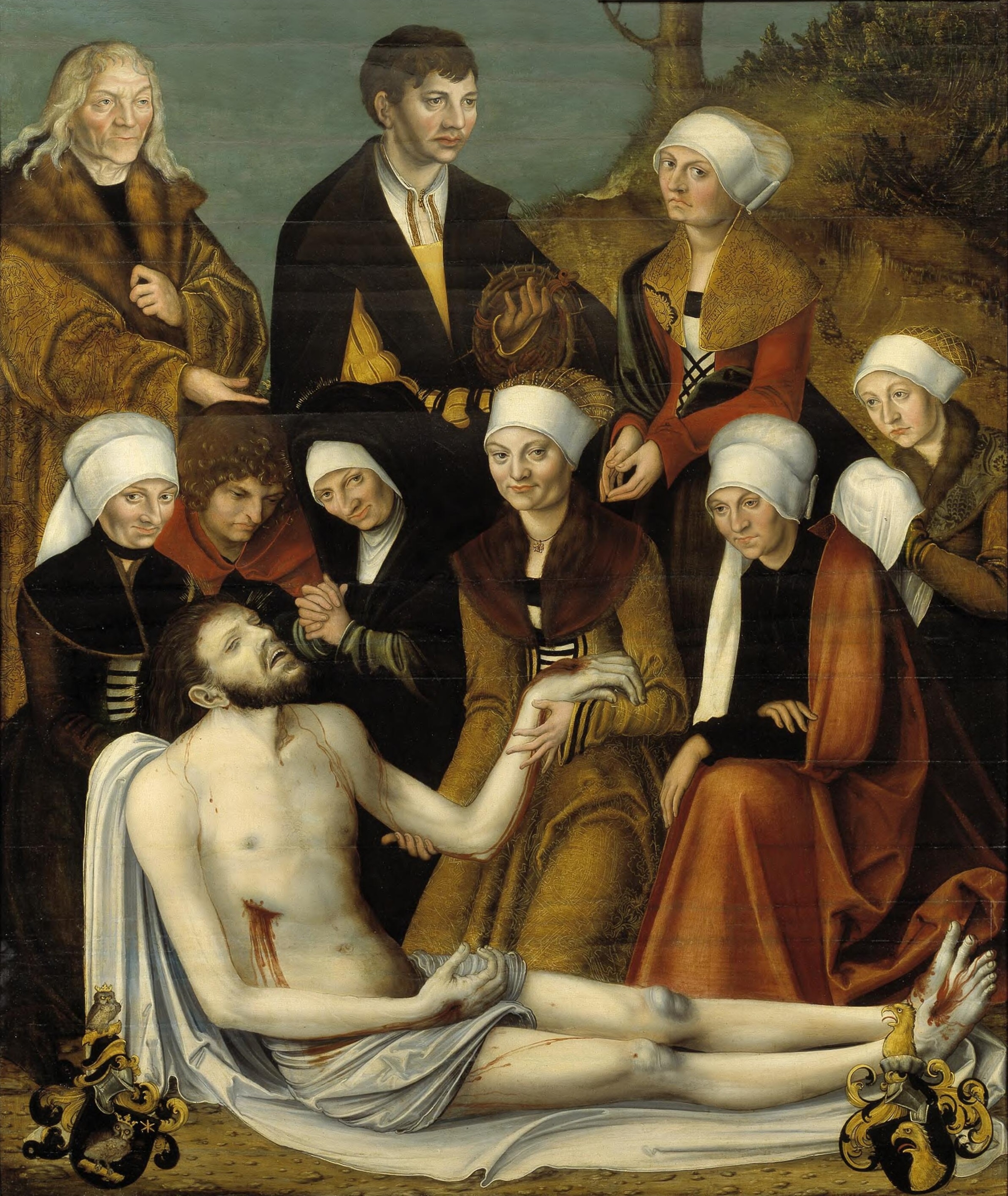 The lamentation over the dead Christ by Lucas Cranach the Elder