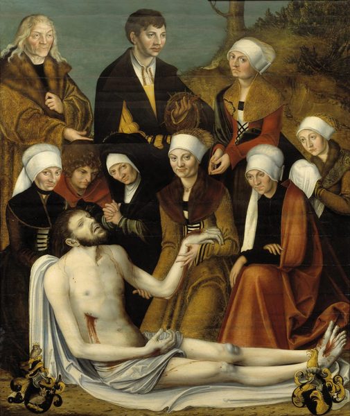 The lamentation over the dead Christ by Lucas Cranach the Elder